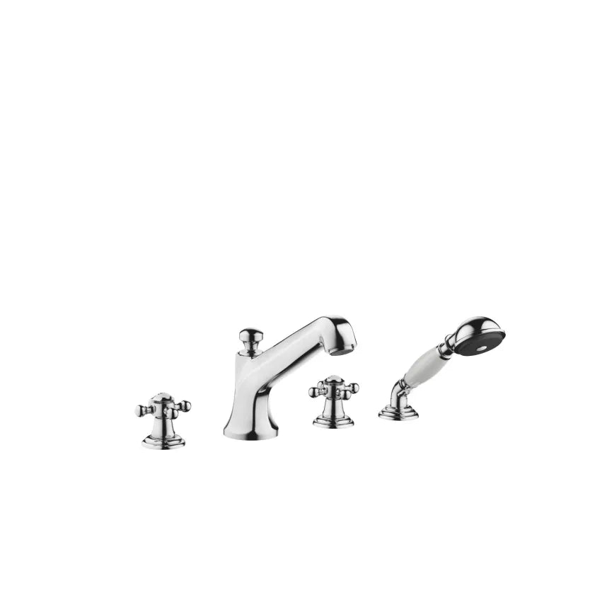 chrome deck mounted tub mixer
