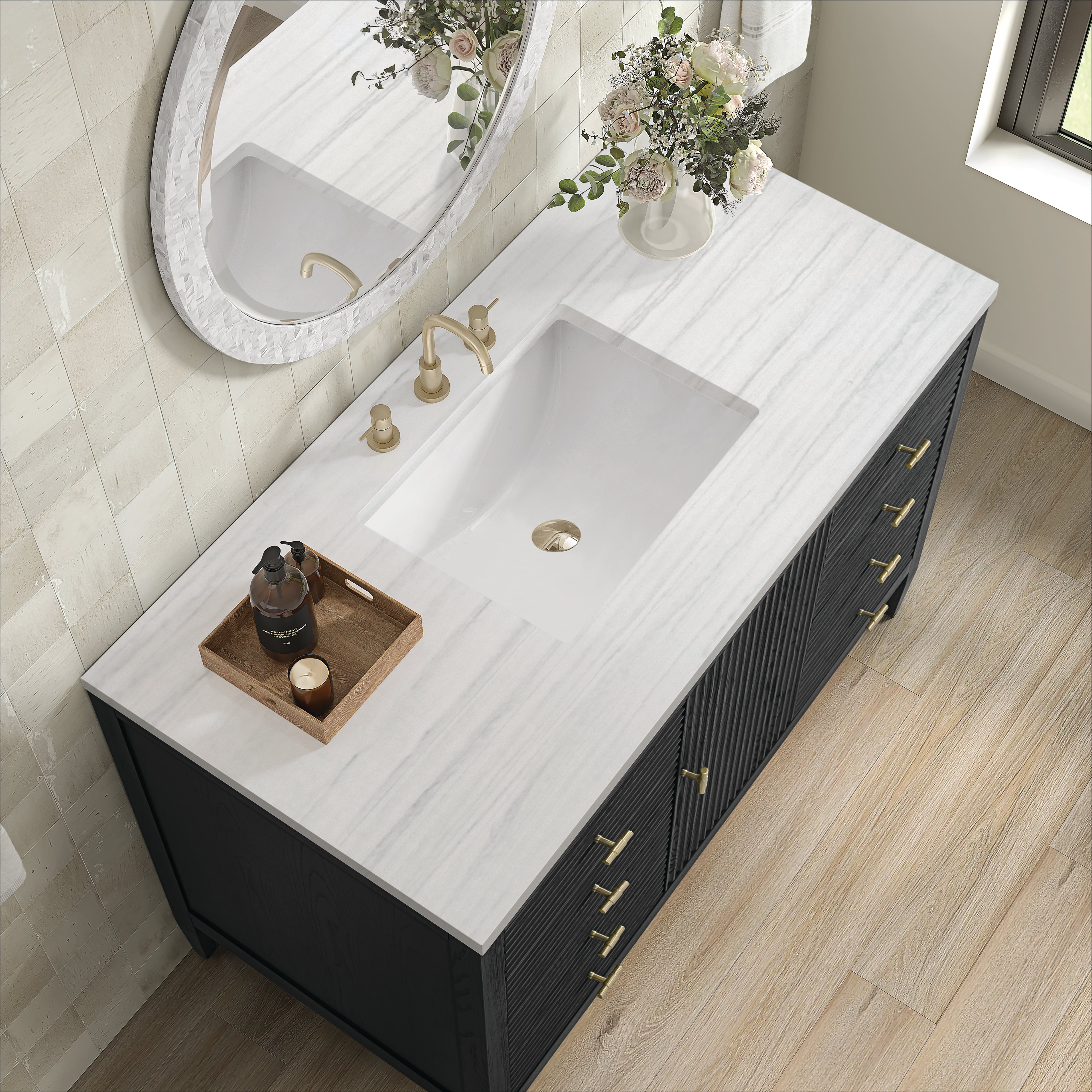 arctic fall solid surface top vanity