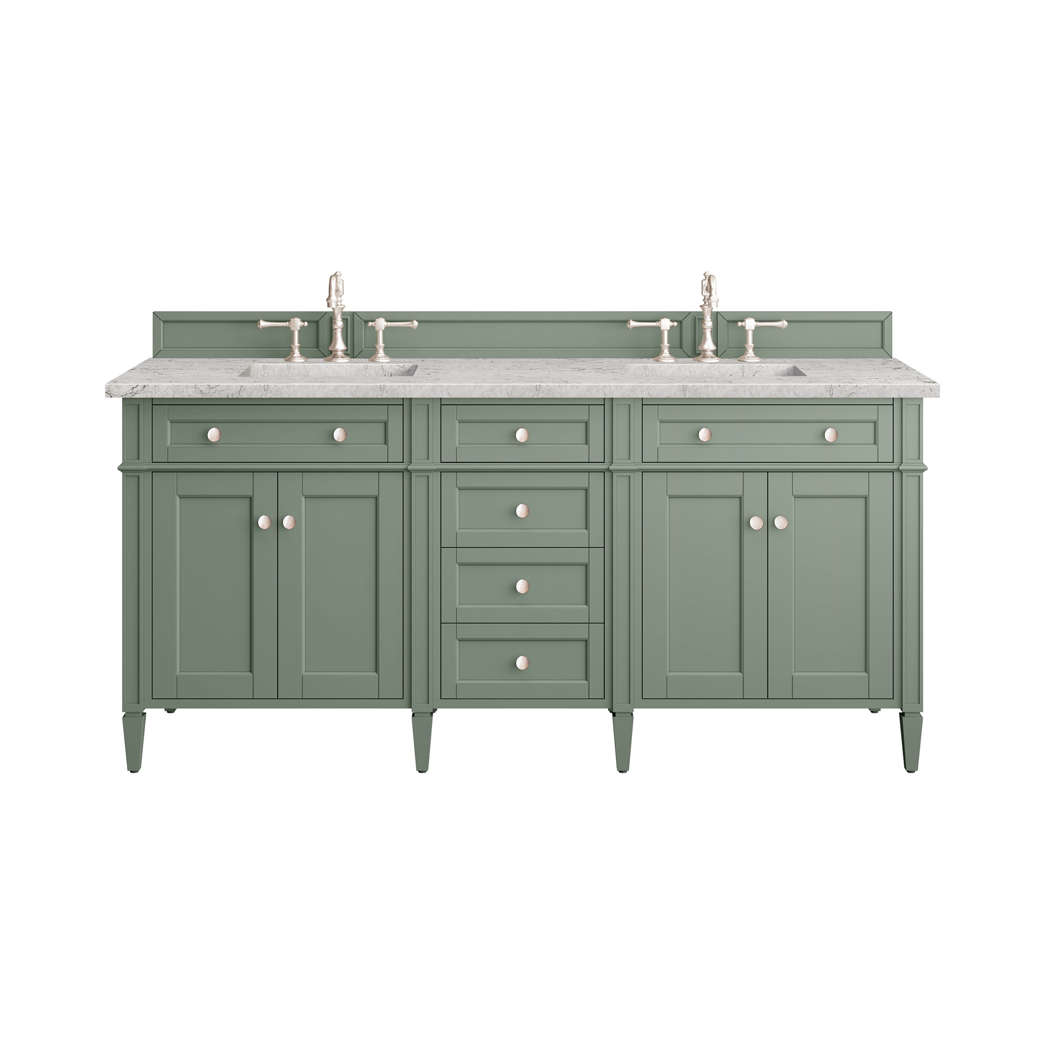 James Martin Vanities Brittany 72" Double Vanity - Smokey Celadon