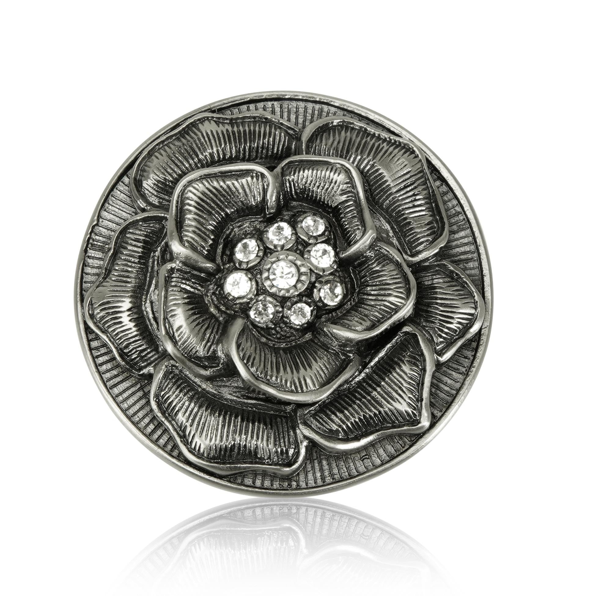 Edgar Berebi Lt. Colorado Crystal Floral View Knob