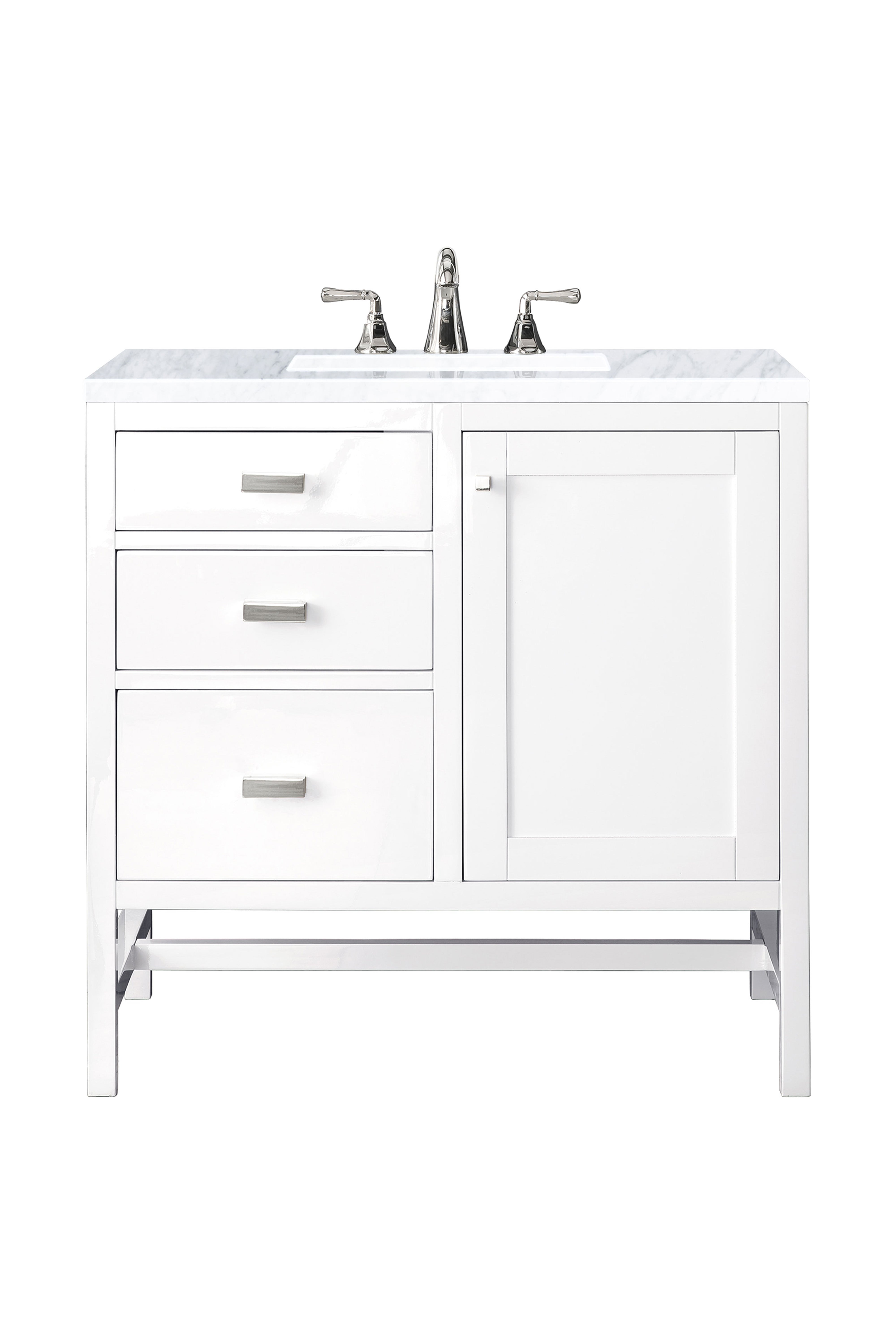 James Martin Vanities Addison 36" Single Vanity - Glossy White