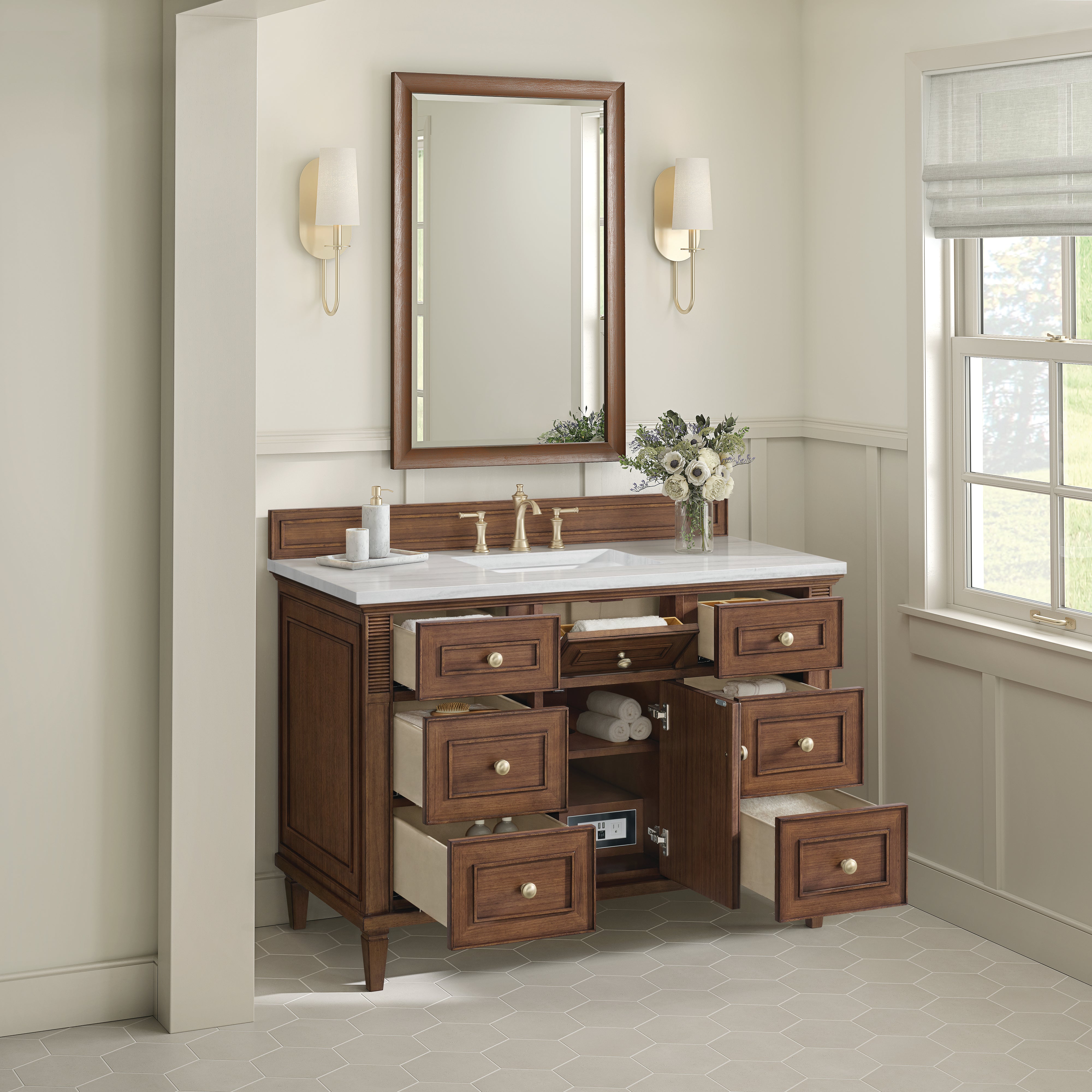 arctic fall solid surface top vanity