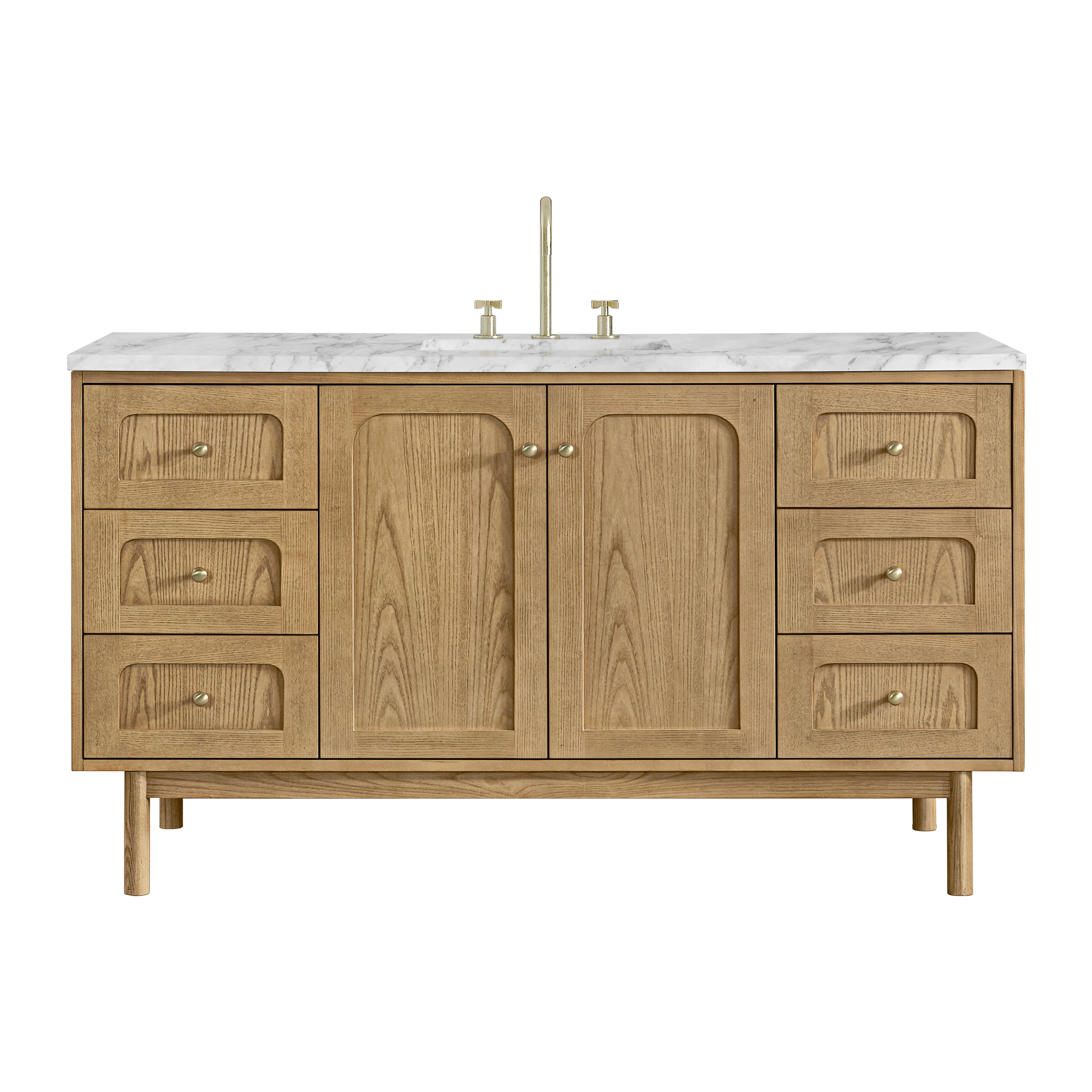 James Martin Vanities Laurent 60" Single Vanity - Light Natural Oak