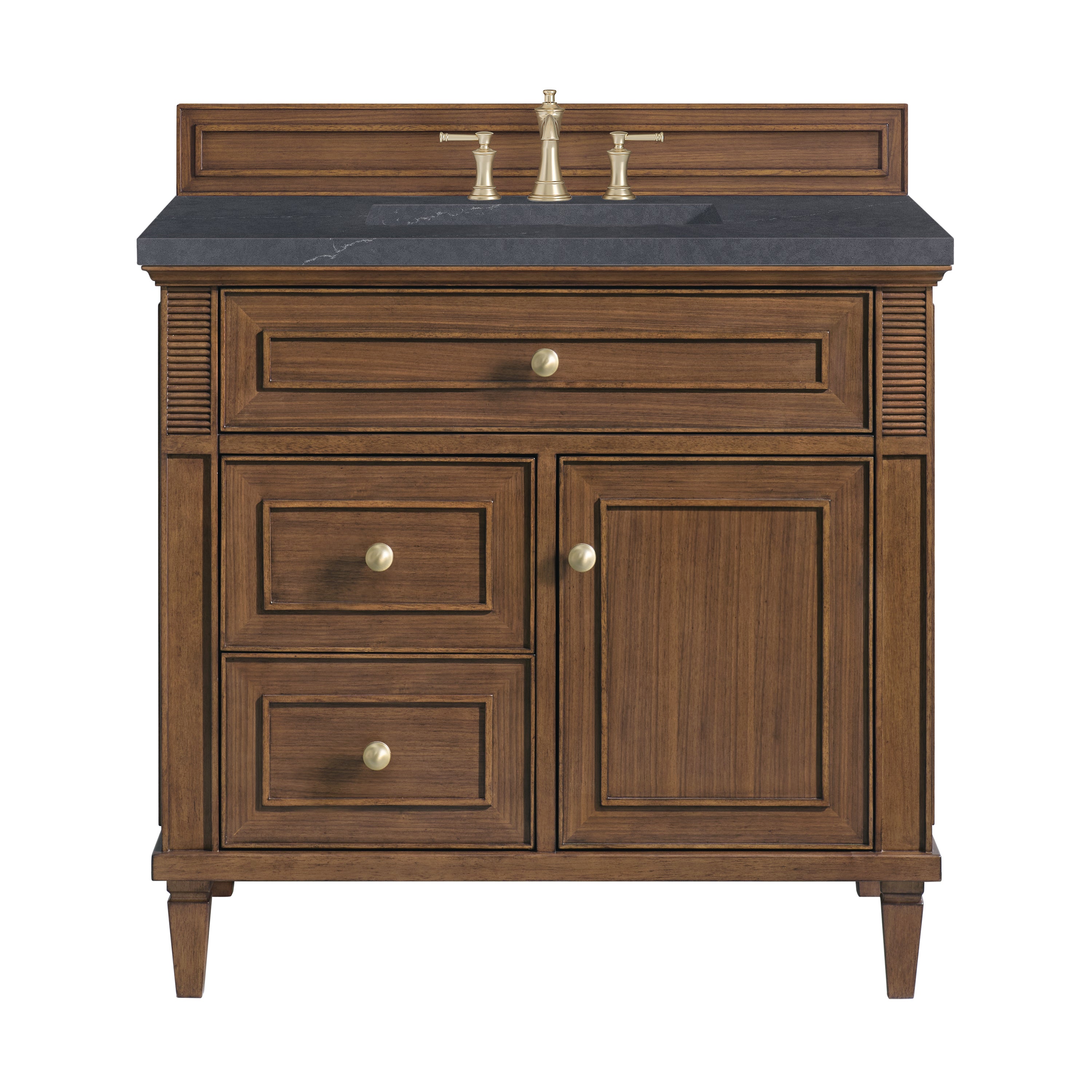 James Martin Vanities Lorelai 36" Single Vanity - Mid-Century Walnut