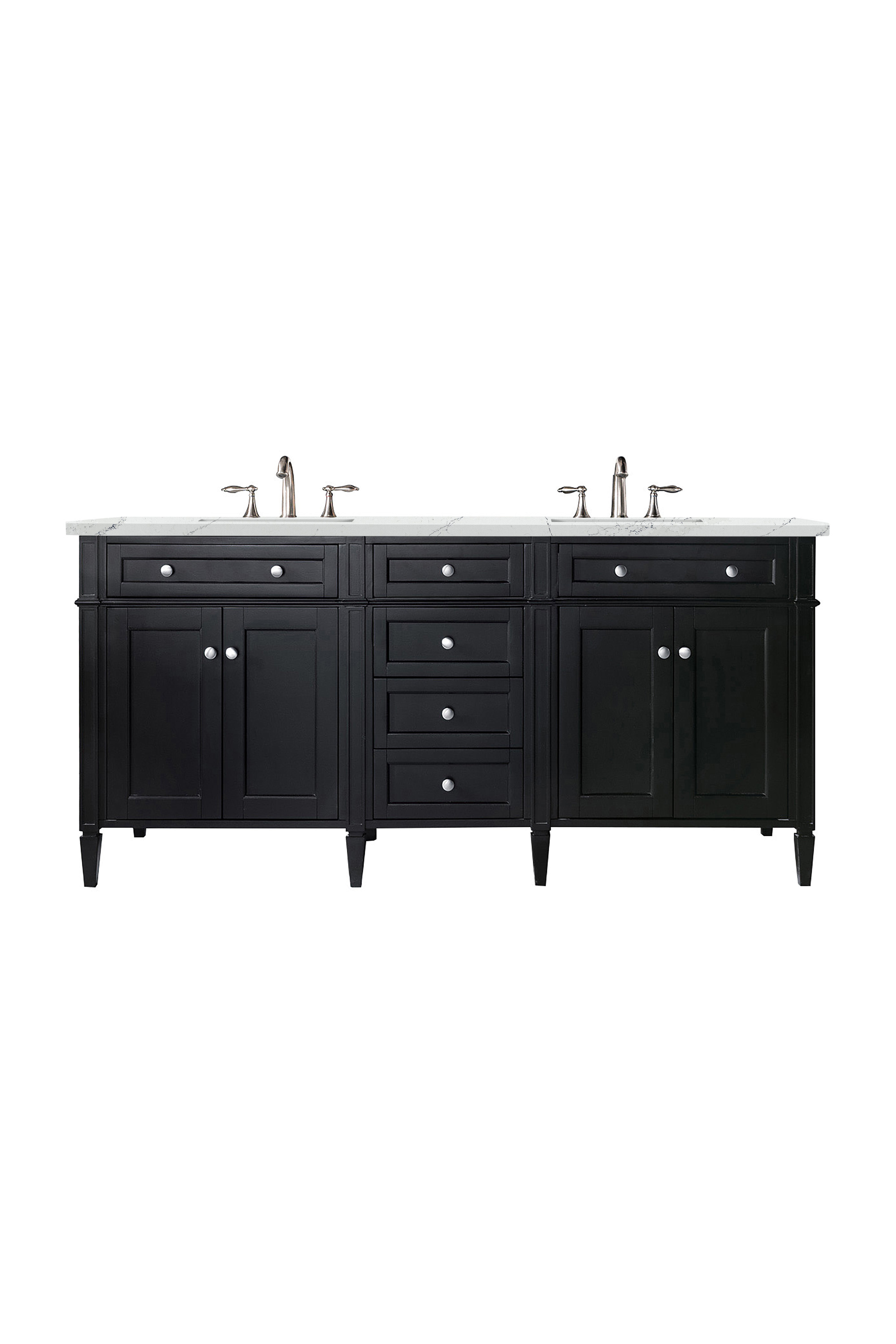 James Martin Vanities Brittany 72" Double Vanity - Black Onyx