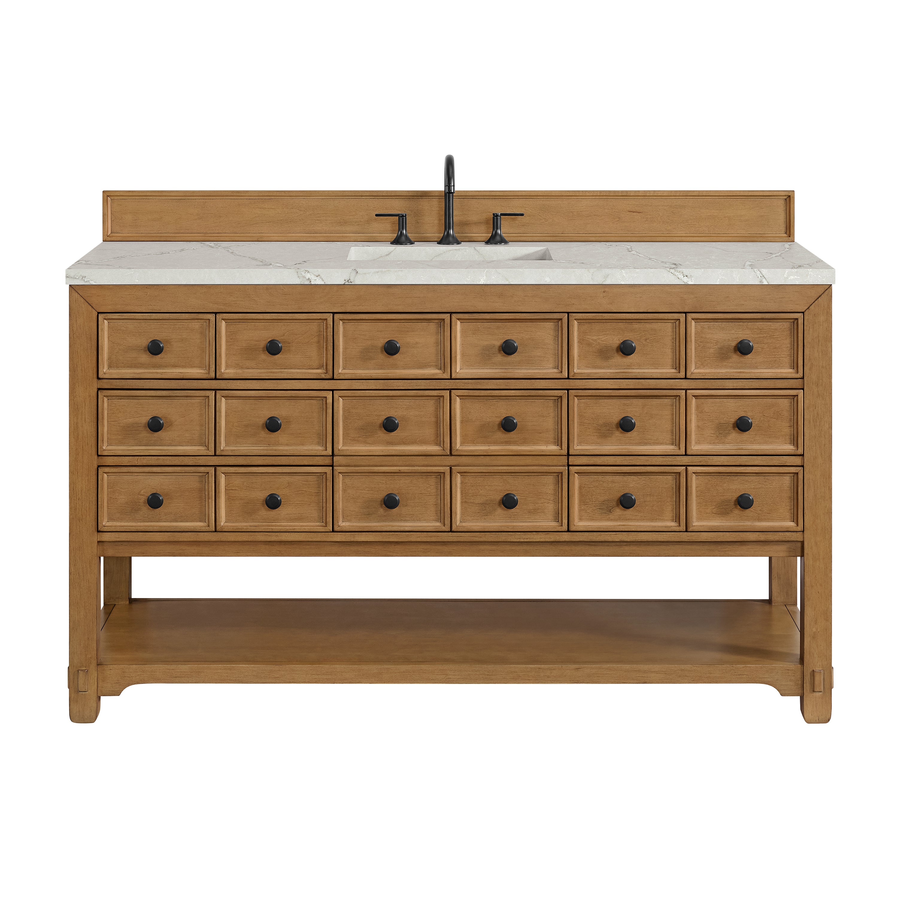 James Martin Vanities Malibu 60" Single Vanity - Amber Birch