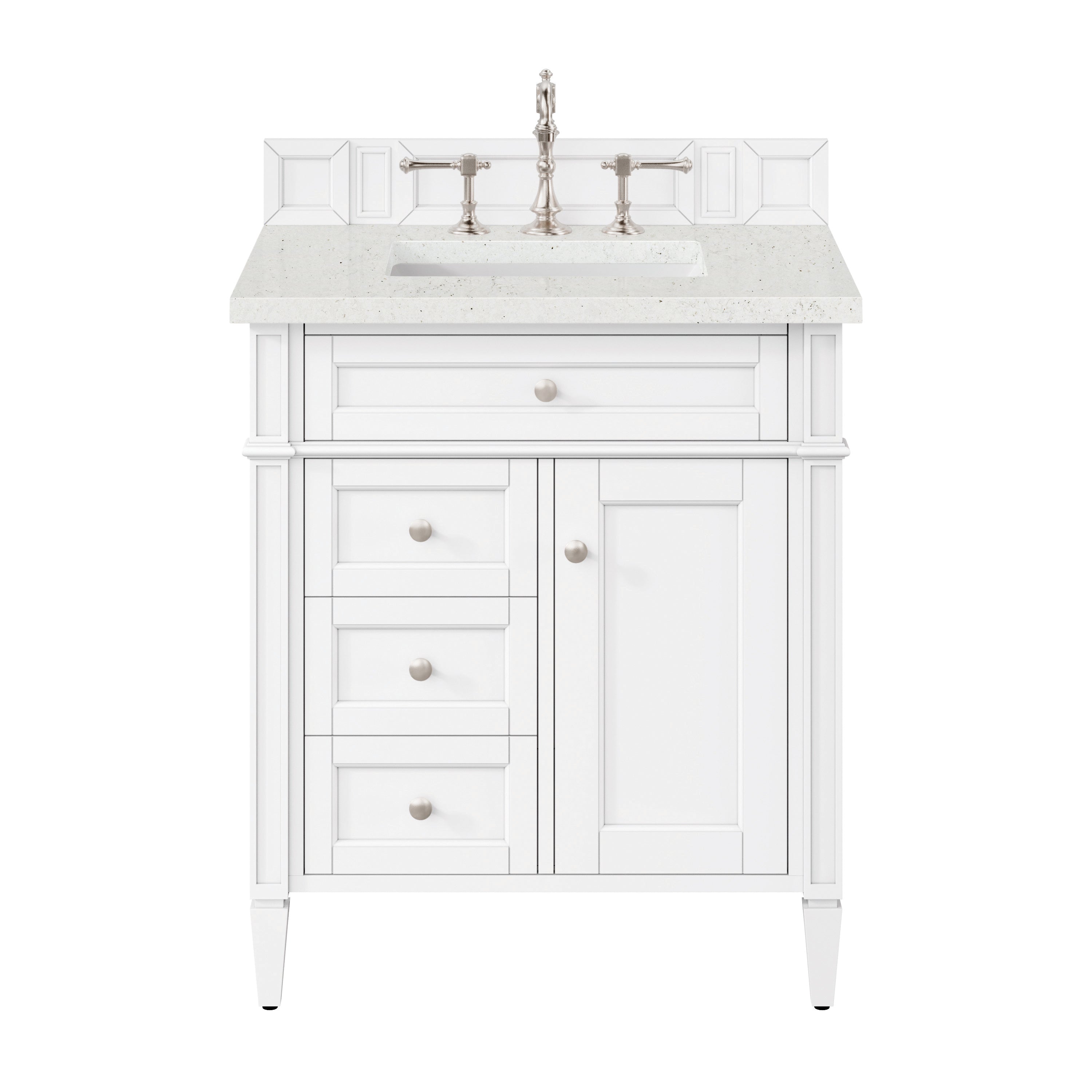 James Martin Vanities Brittany 30" Single Vanity - Bright White
