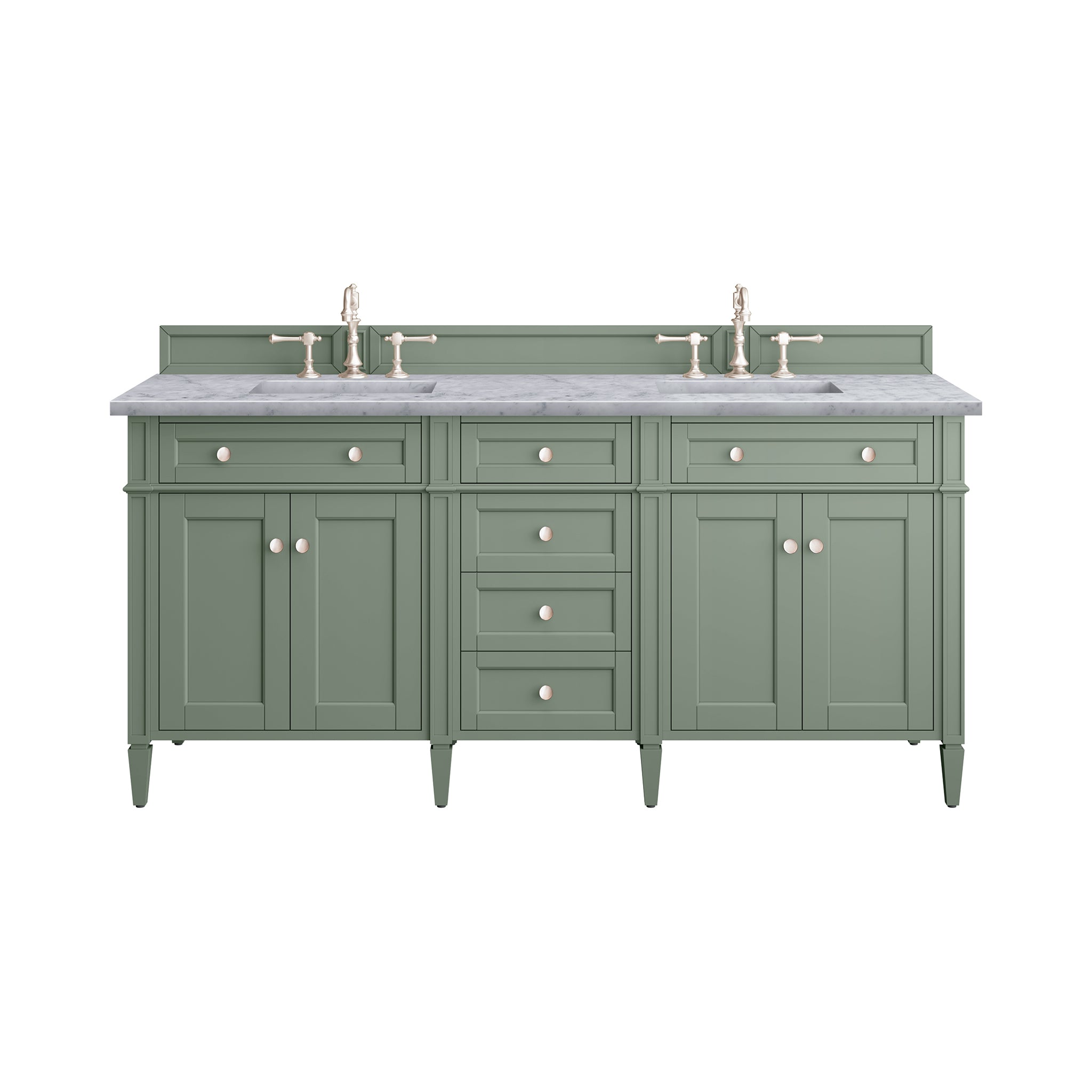 James Martin Vanities Brittany 72" Double Vanity - Smokey Celadon