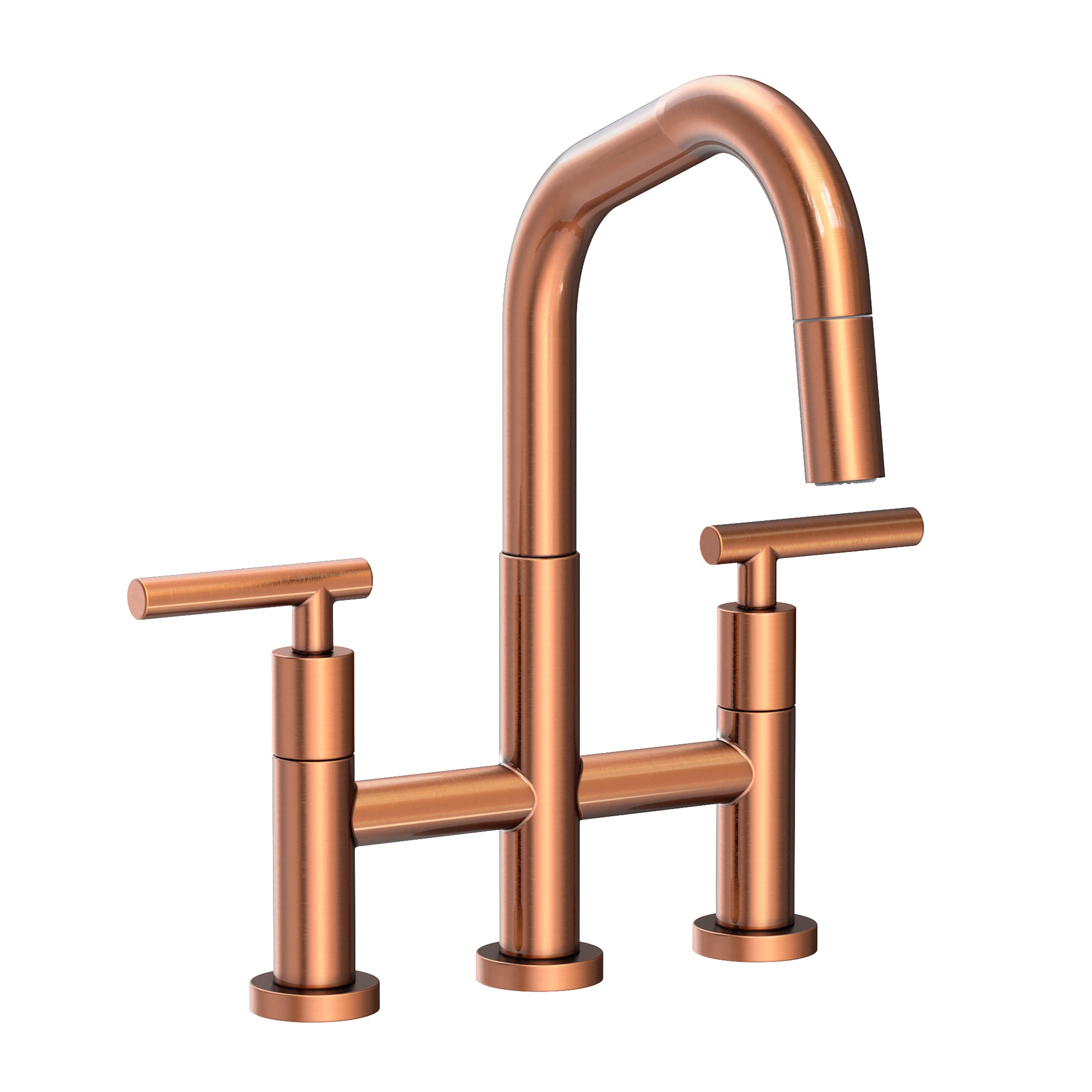 Newport Brass East Square Kitchen Bridge Pull-Down Faucet