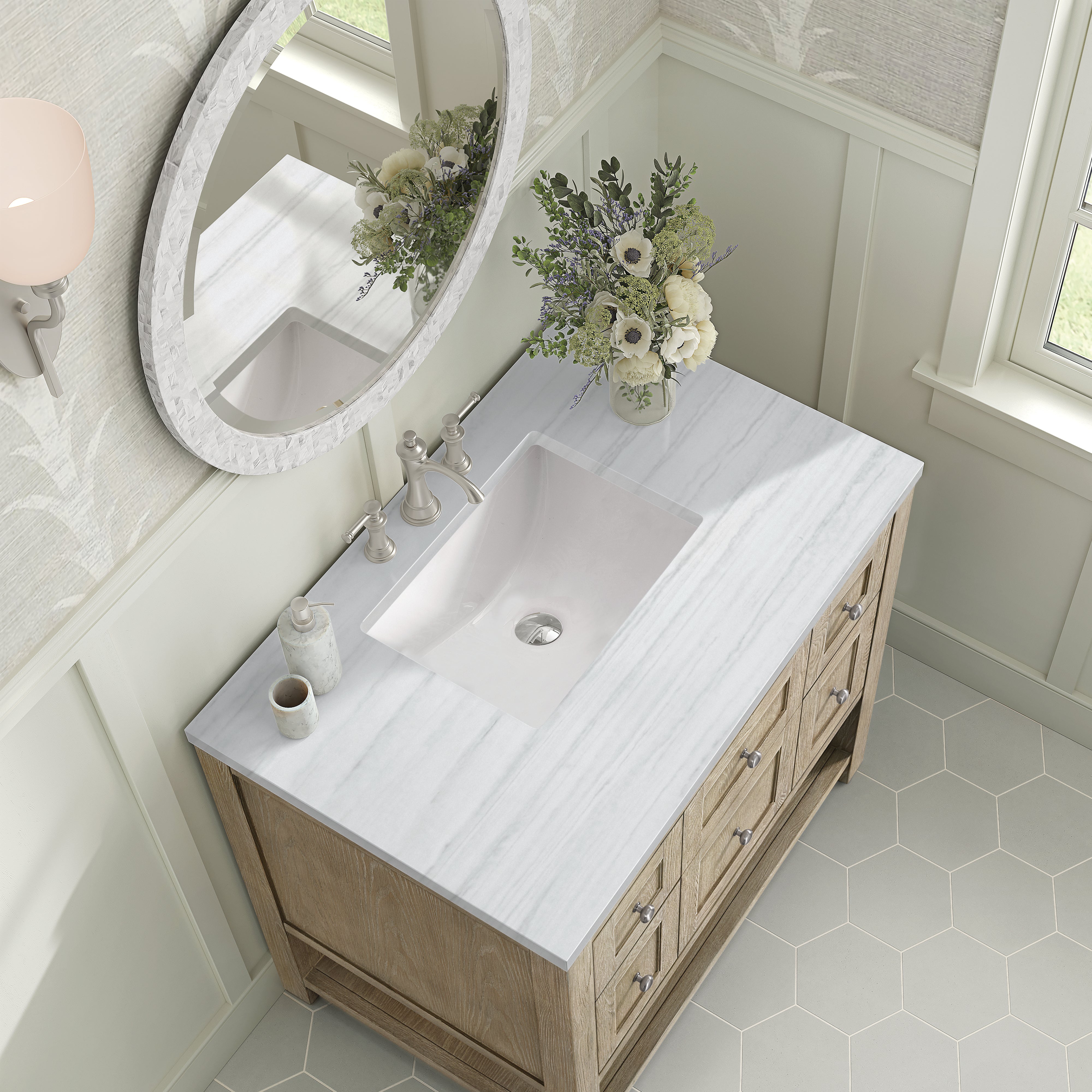 arctic fall solid surface top vanity