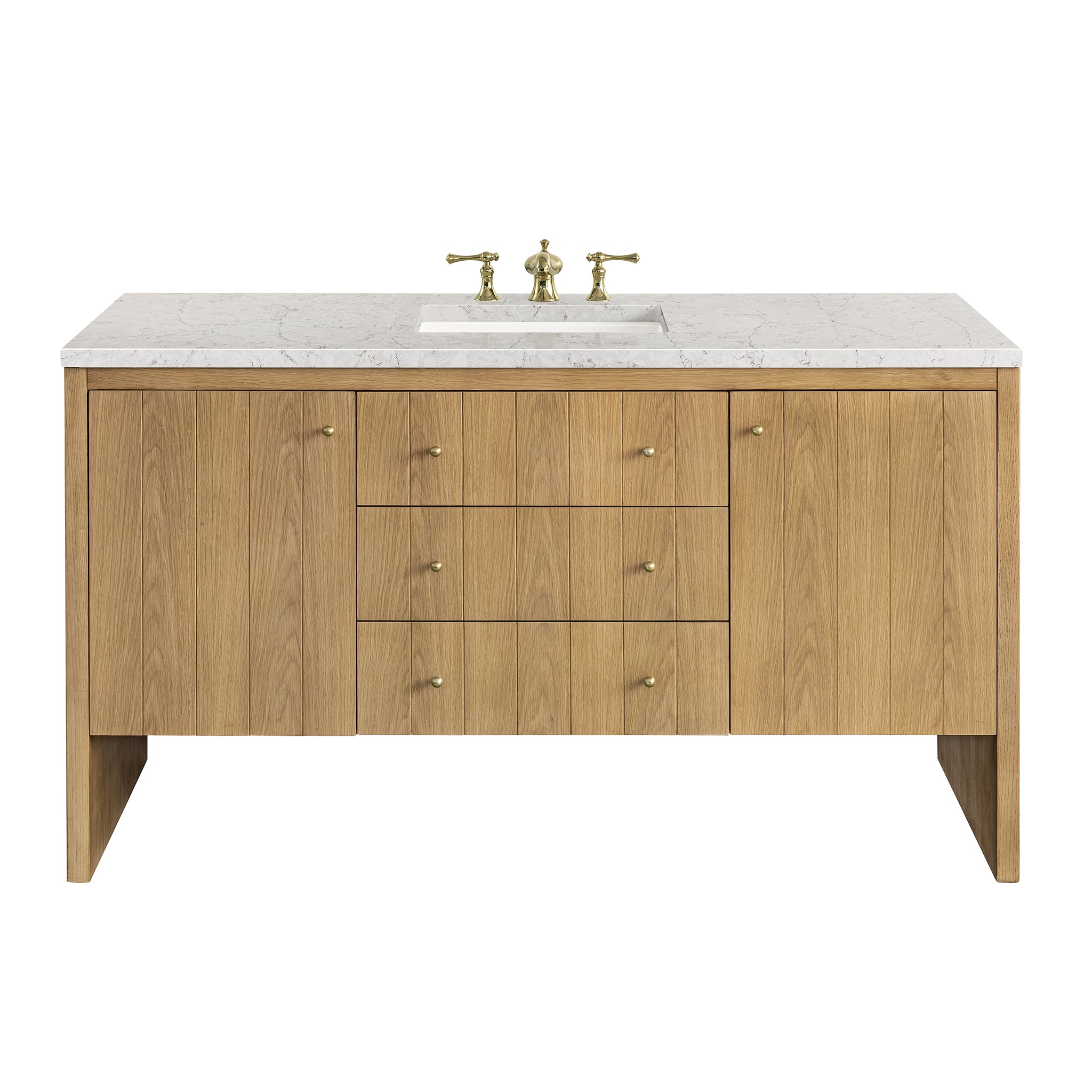 James Martin Vanities Hudson 60" Single Vanity - Light Natural Oak