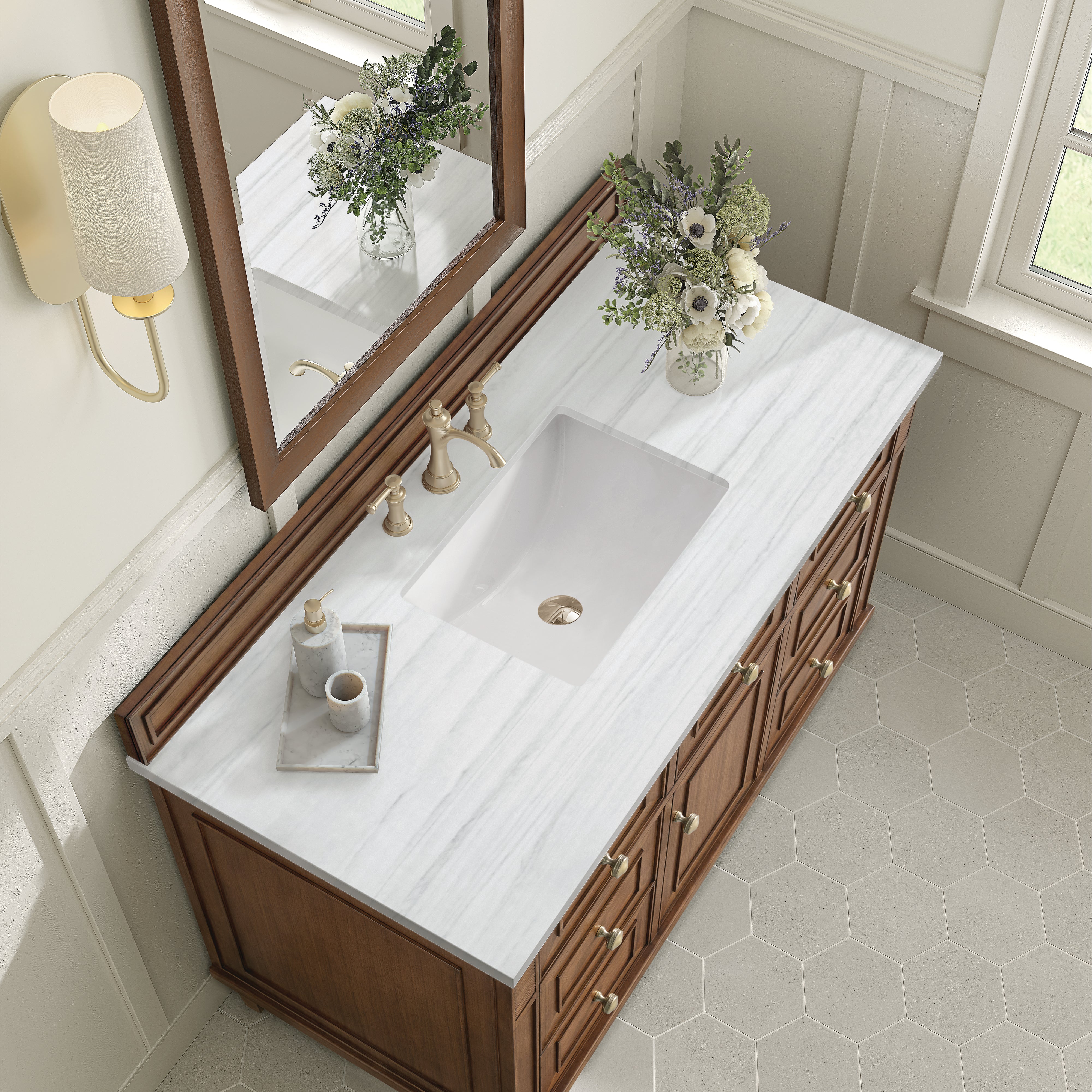 arctic fall solid surface top vanity