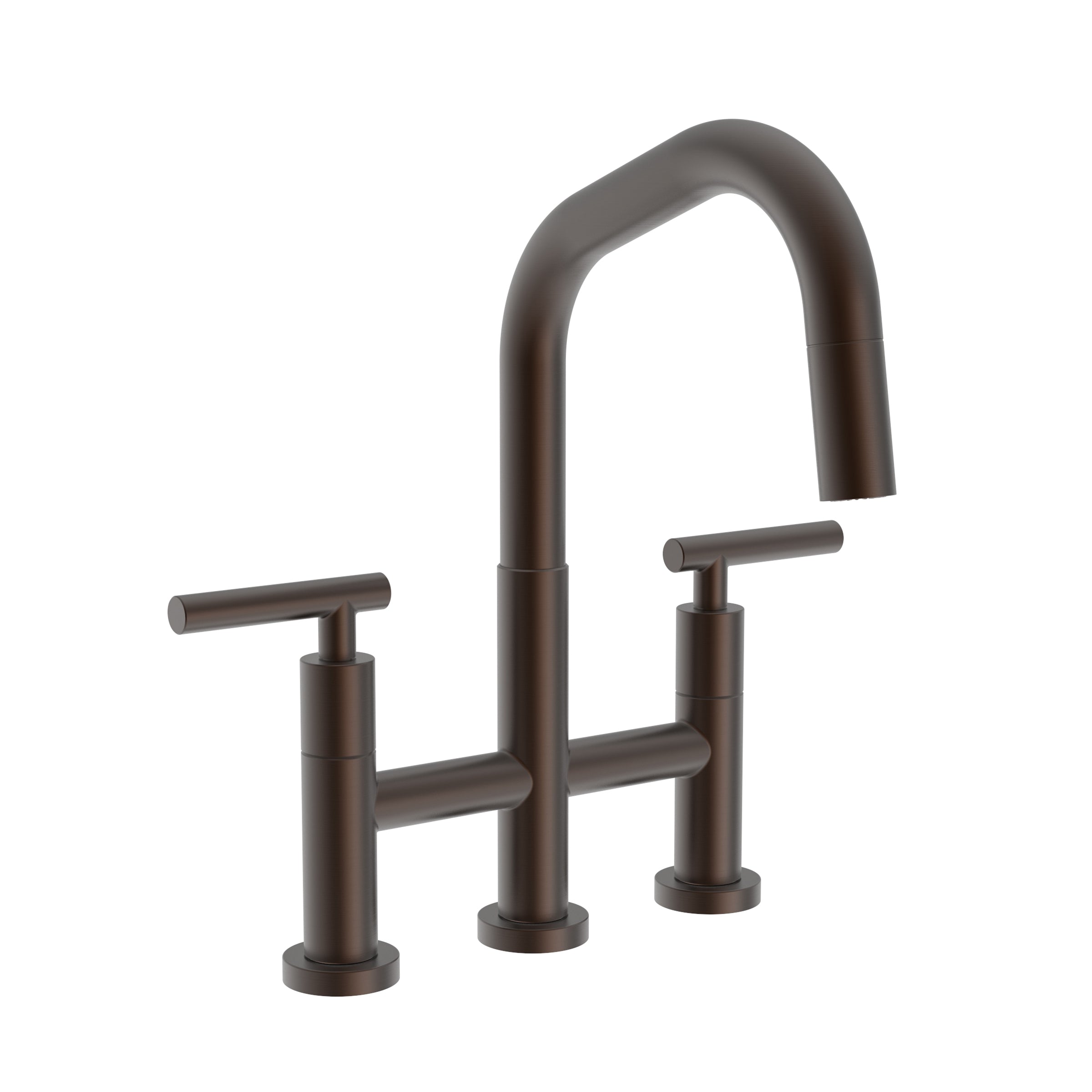 Newport Brass East Square Kitchen Bridge Pull-Down Faucet
