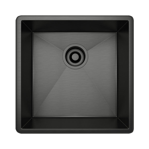 black stainless steel sink