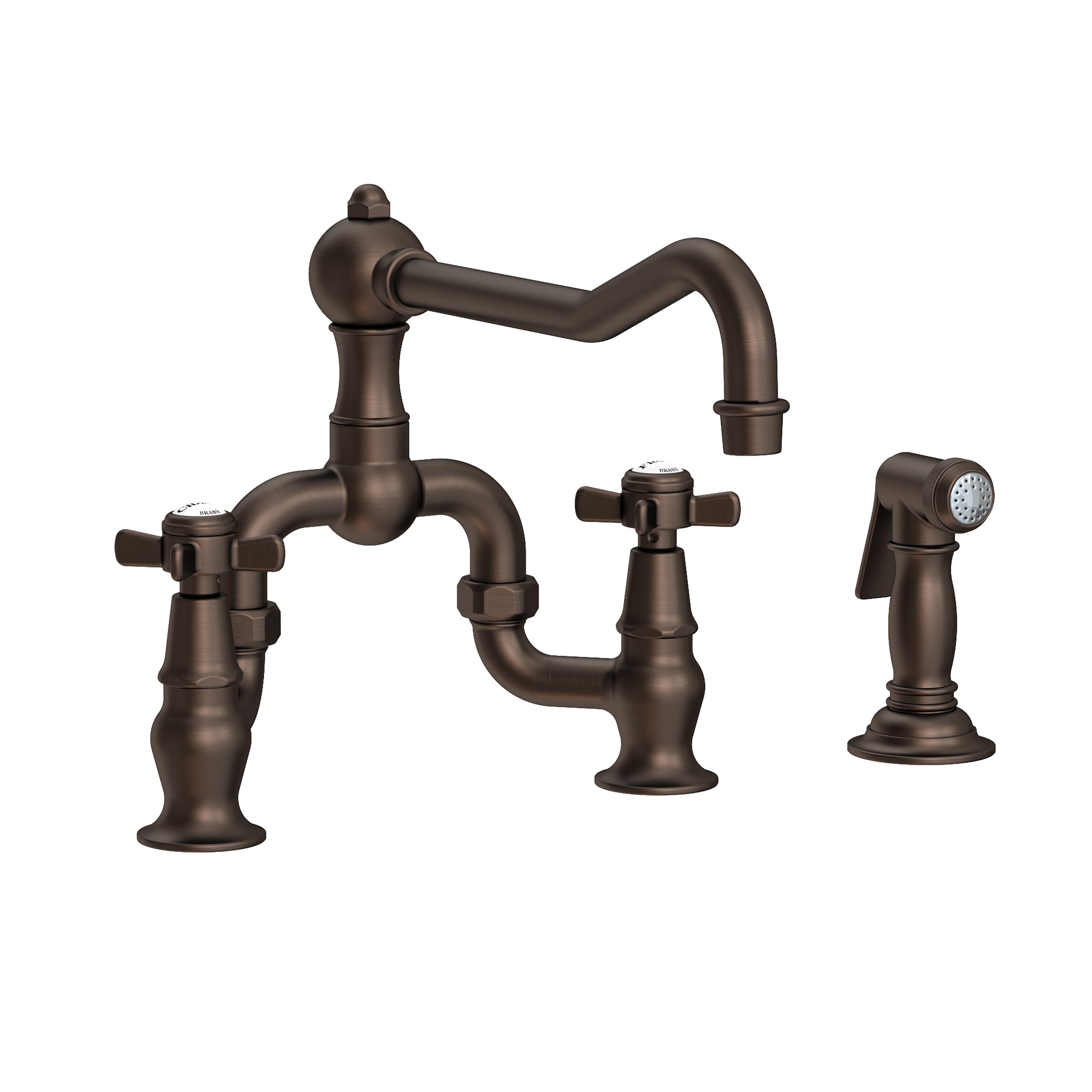 Newport Brass Fairfield Kitchen Bridge Faucet with Side Spray