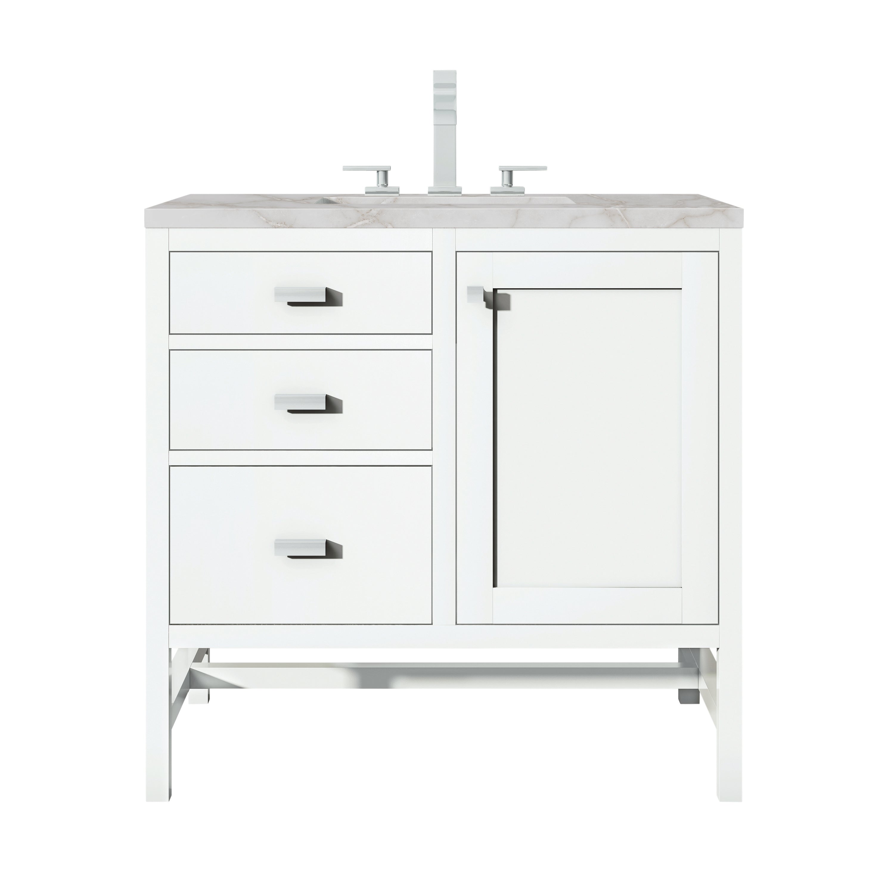 James Martin Vanities Addison 36" Single Vanity - Glossy White
