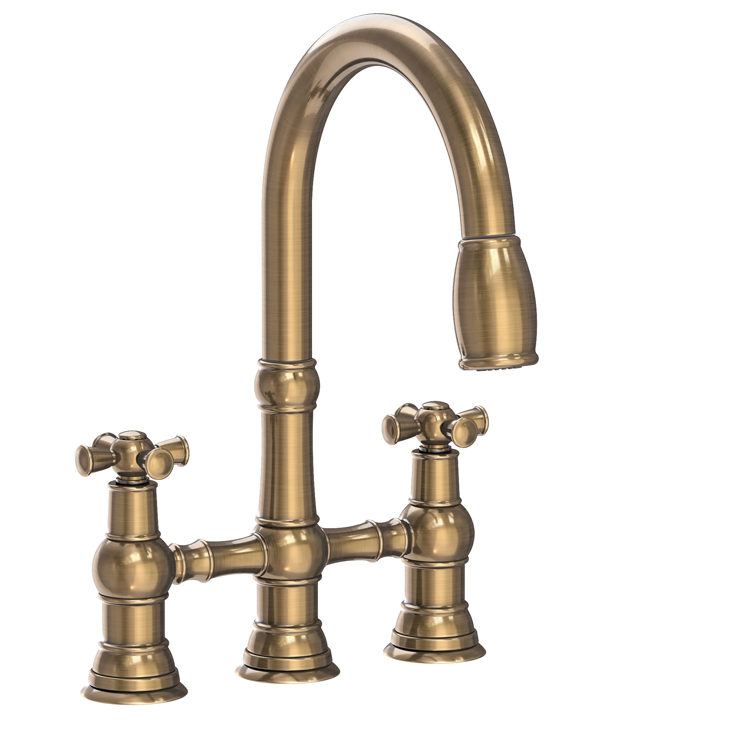 Newport Brass Jacobean Kitchen Bridge Pull-Down Faucet
