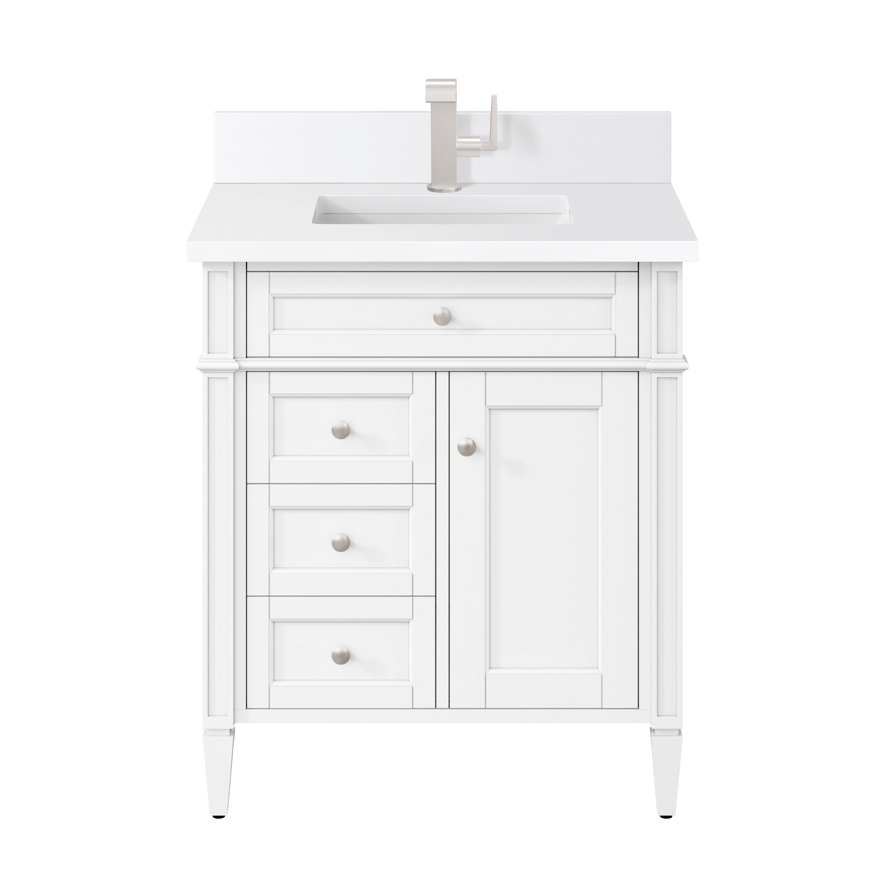 James Martin Vanities Brittany 30" Single Vanity - Bright White