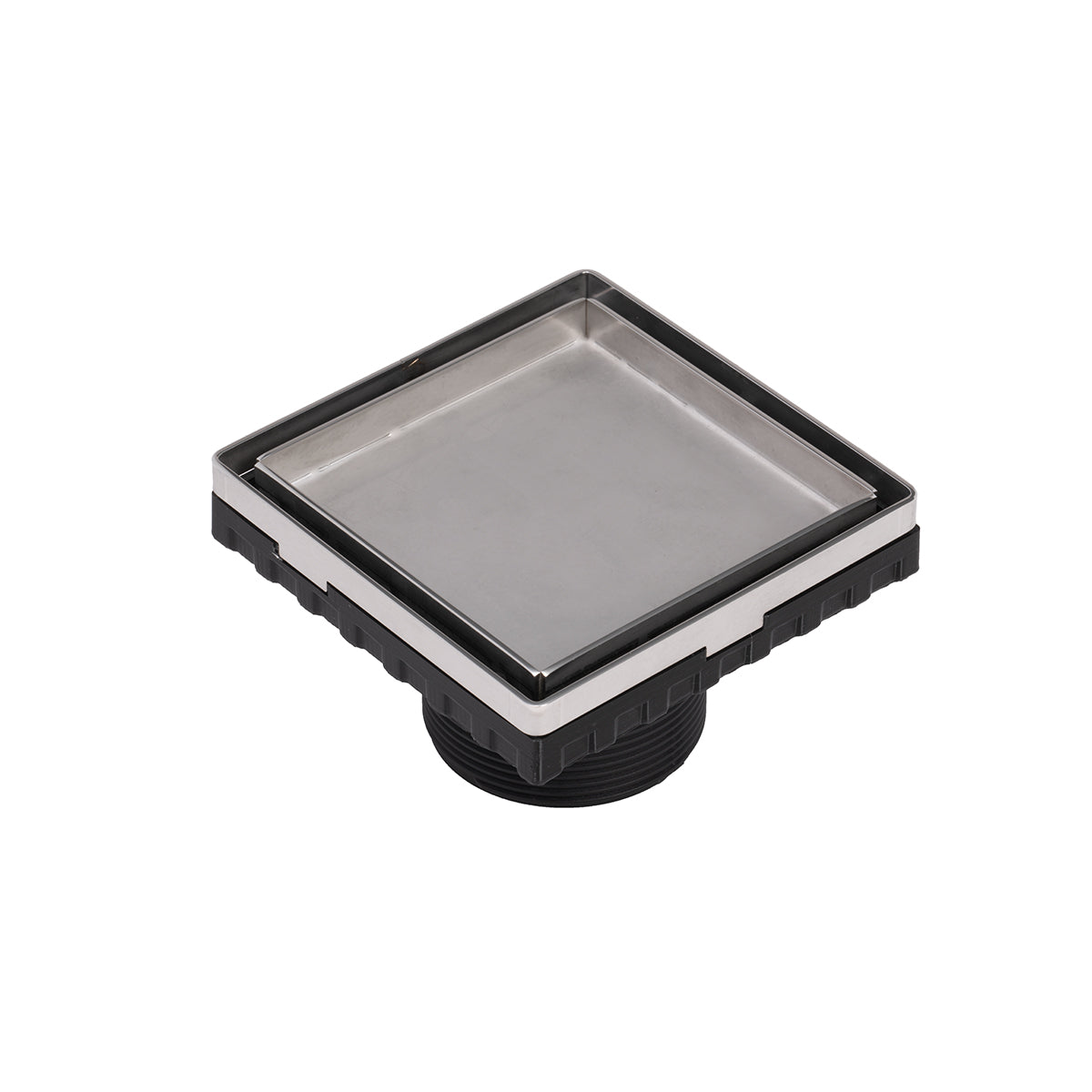 polished stainless center drain kit
