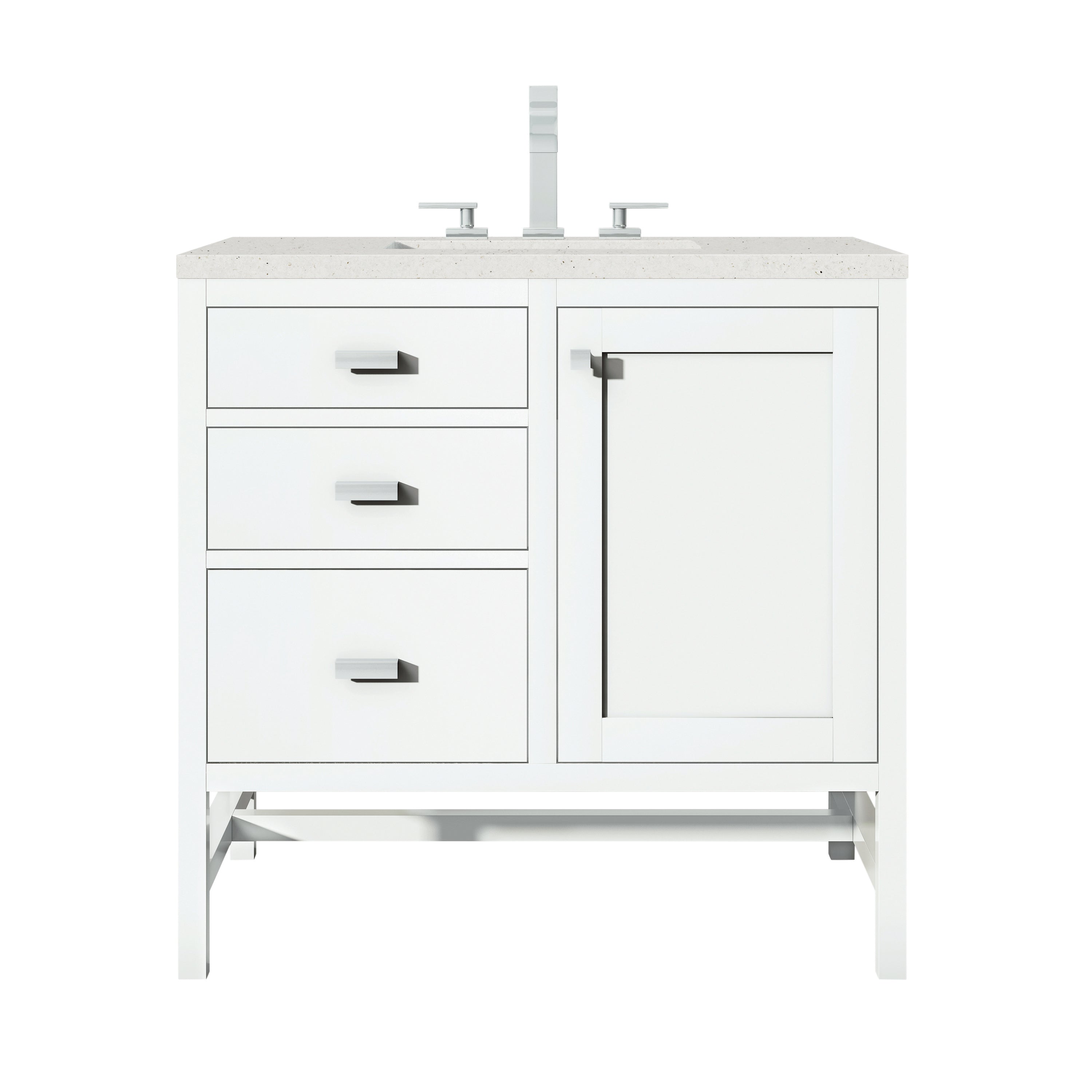 James Martin Vanities Addison 36" Single Vanity - Glossy White