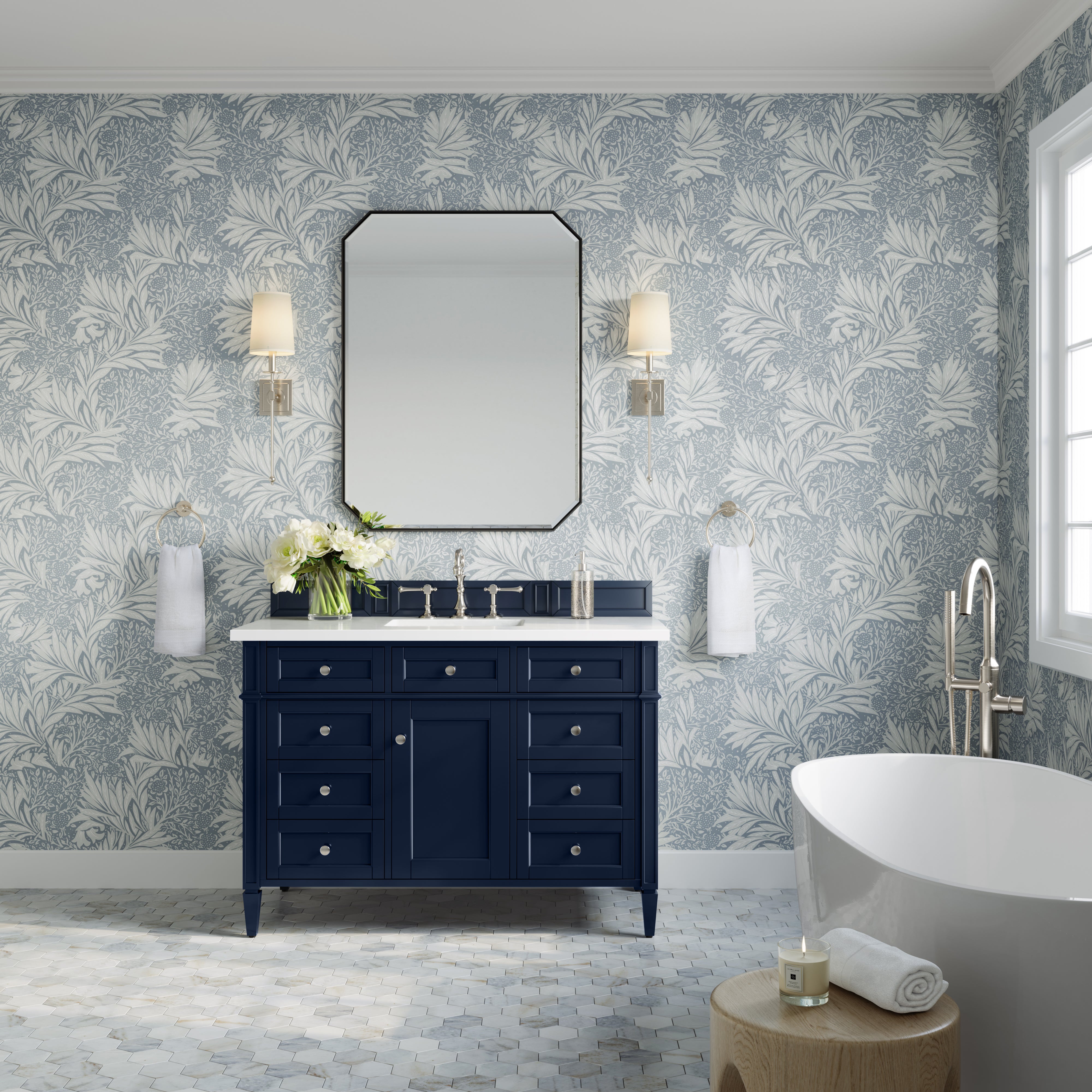 James Martin Vanities Brittany 48" Single Vanity - Victory Blue