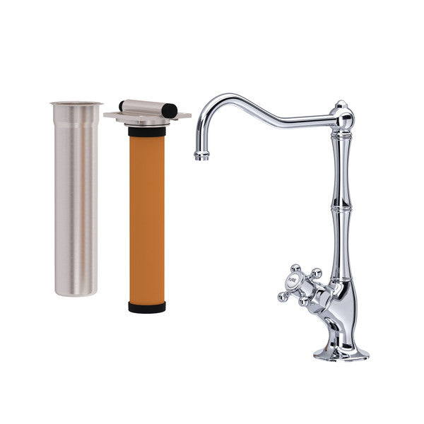 polished chrome kitchen faucet