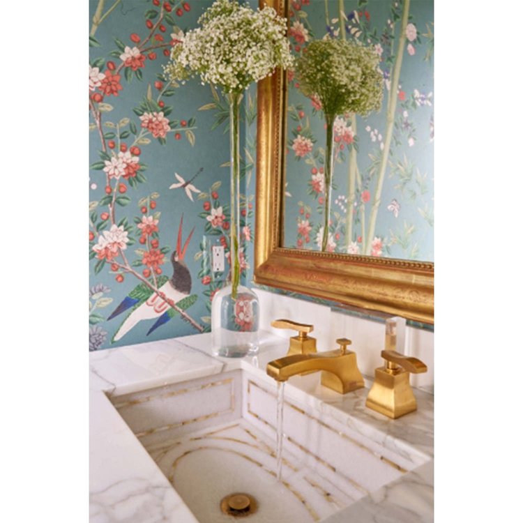 white marble sink