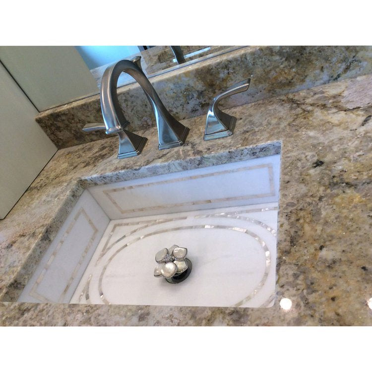 white marble sink