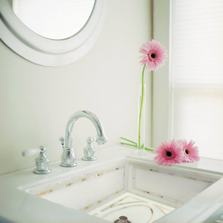 white marble sink