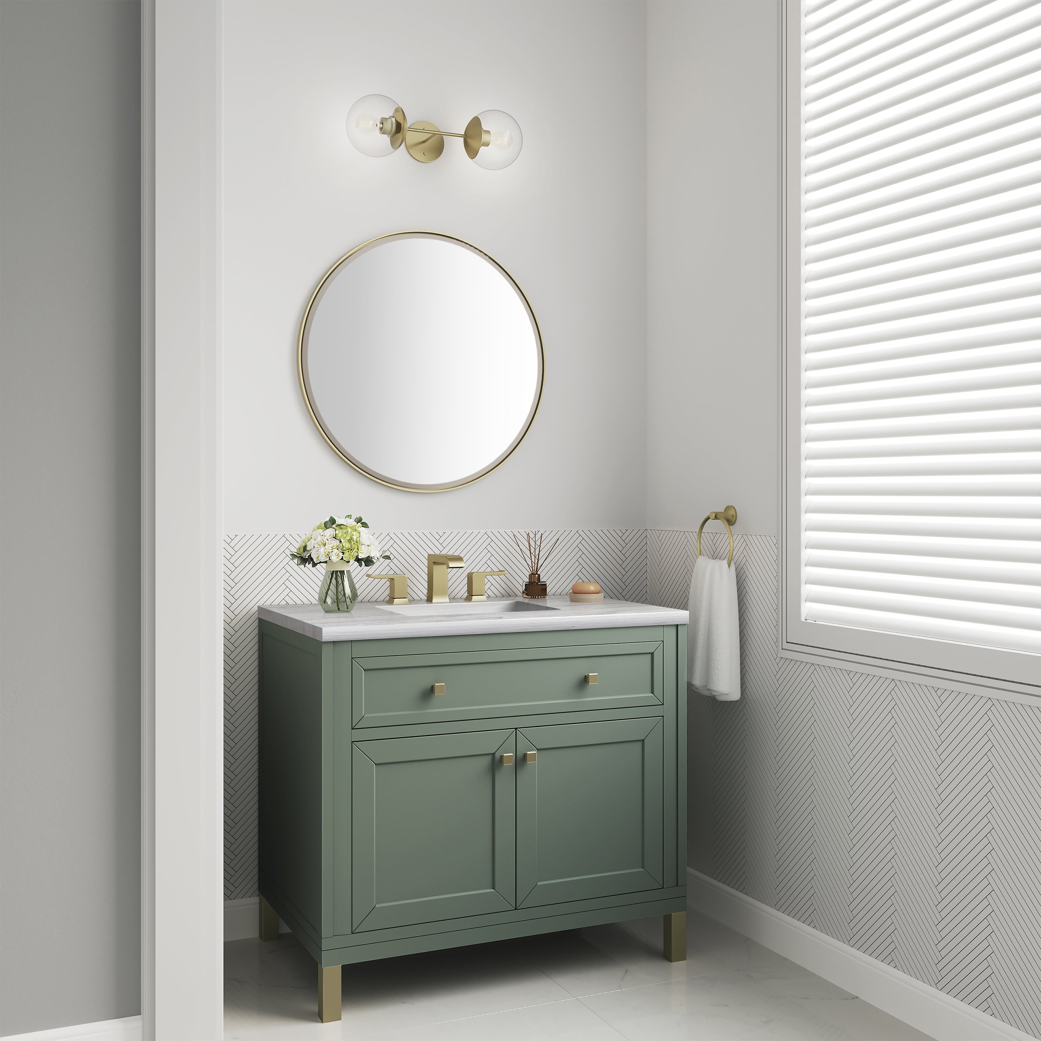 arctic fall solid surface top vanity