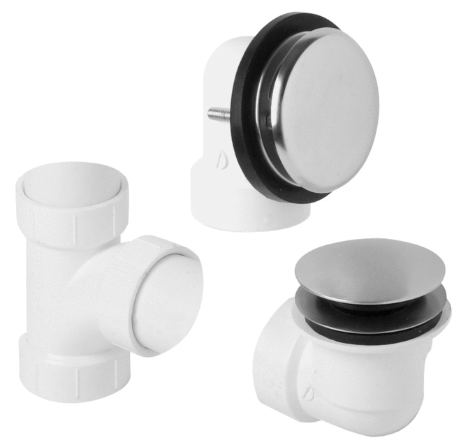 MTI Toe Tap Drain W/Round Overflow