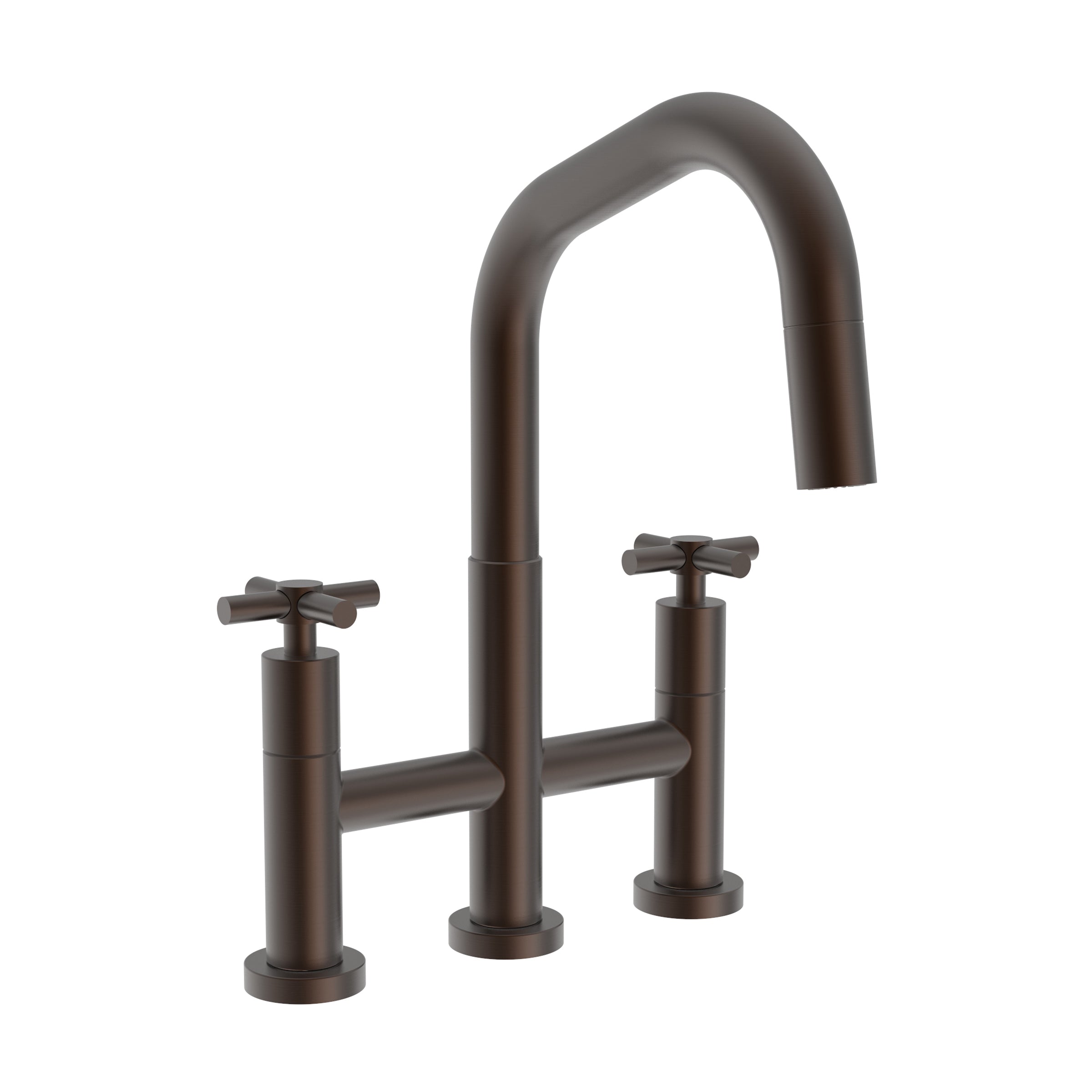 Newport Brass East Square Kitchen Bridge Pull-Down Faucet