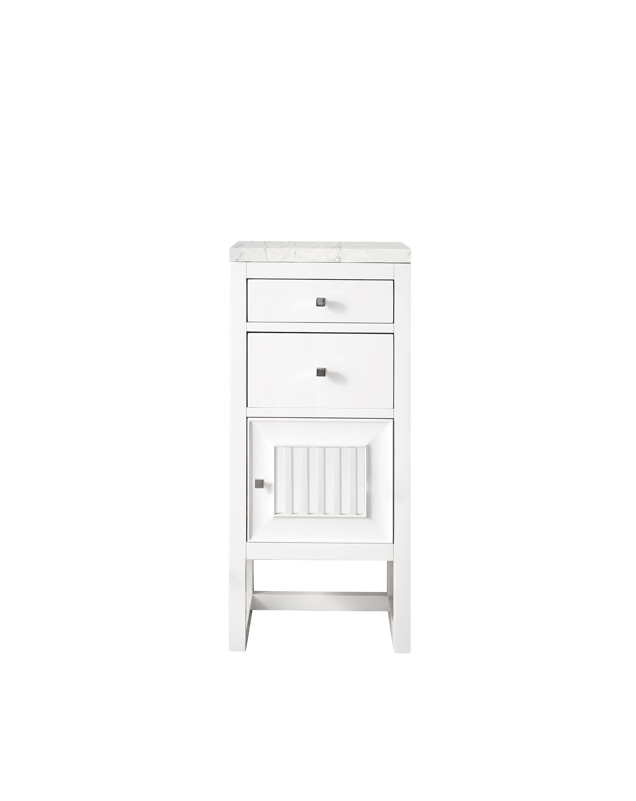 James Martin Vanities Athens 15" Base Cabinet With Drawers and Right Door - Glossy White