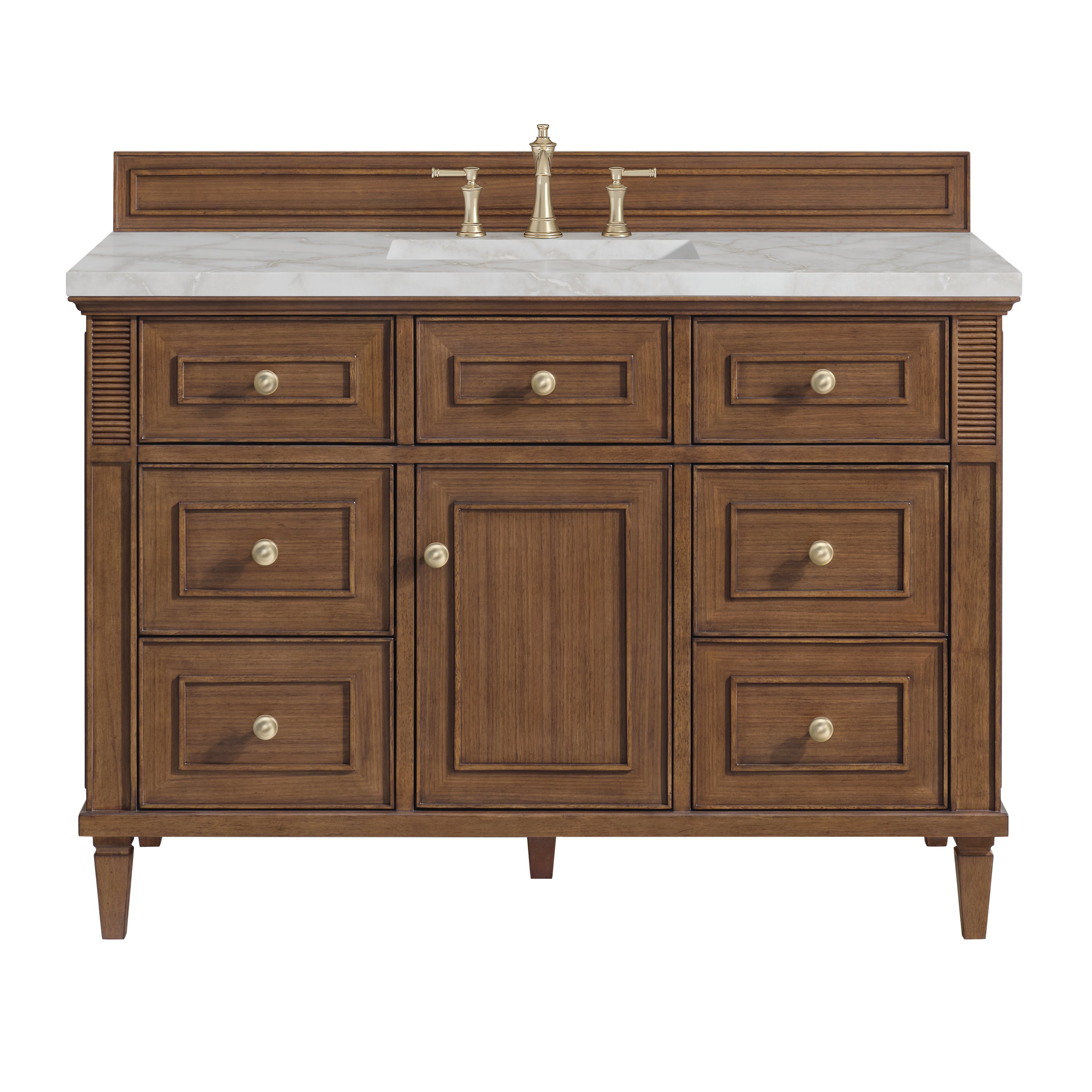 James Martin Vanities Lorelai 48" Single Vanity - Mid-Century Walnut