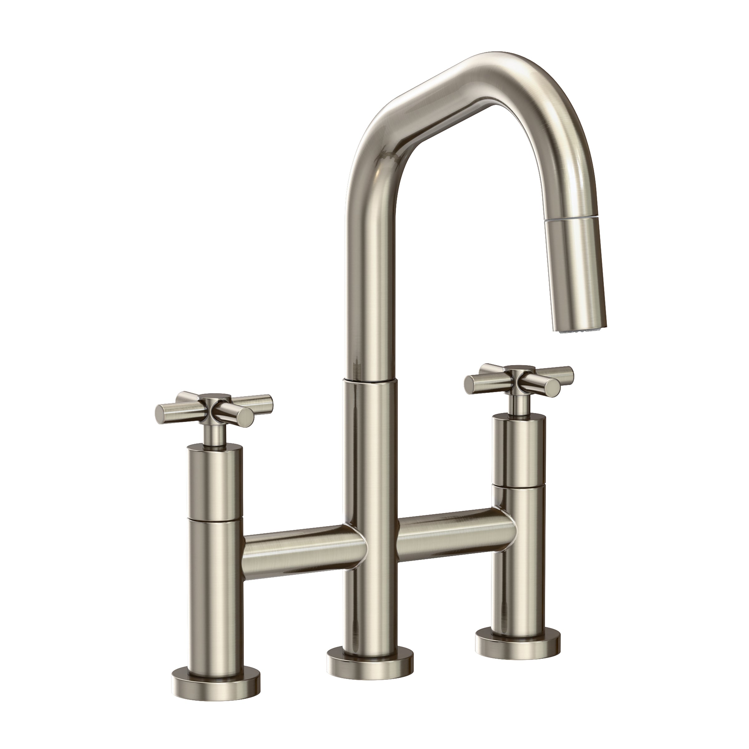 Newport Brass East Square Kitchen Bridge Pull-Down Faucet