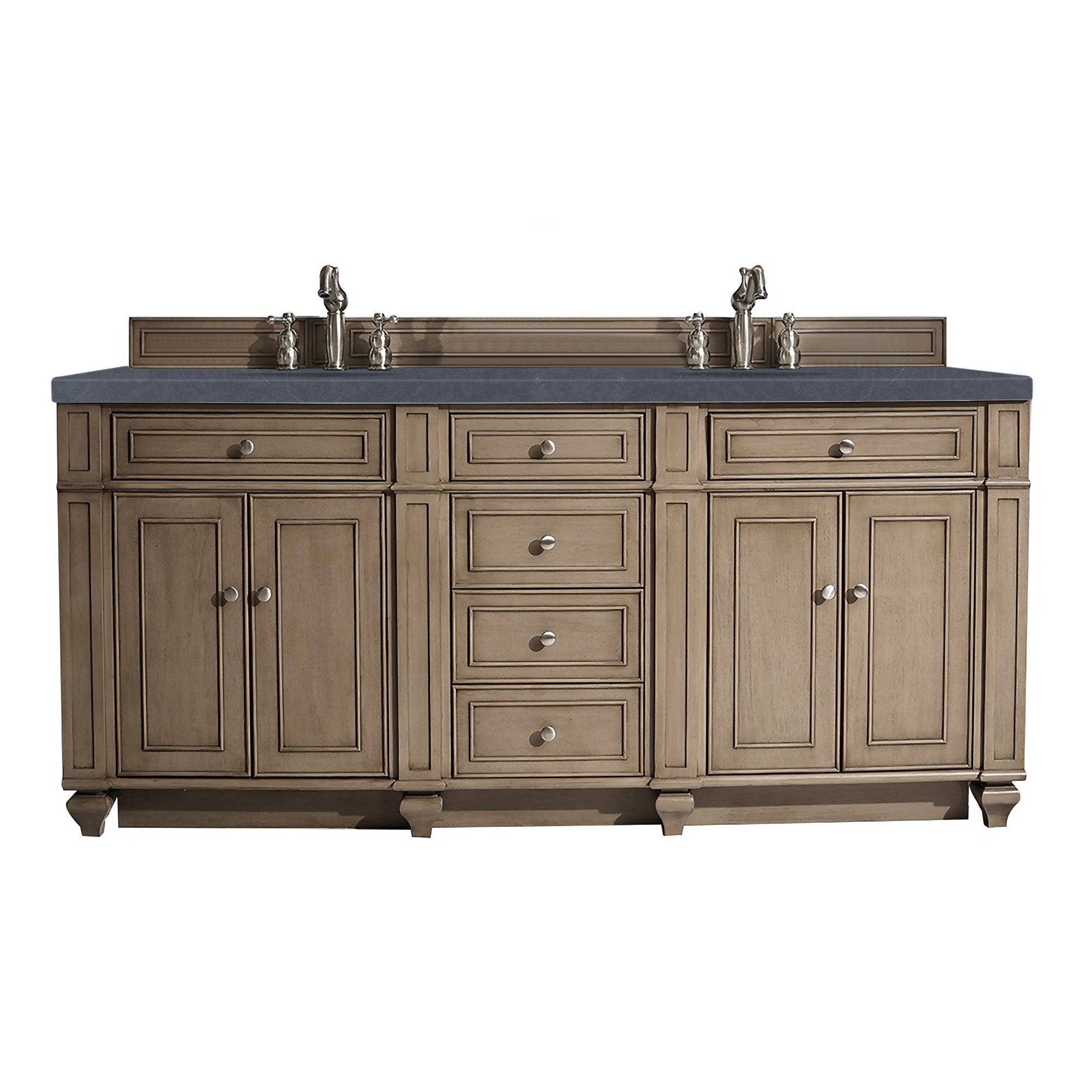 James Martin Vanities Bristol 72" Double Vanity - Whitewashed Walnut