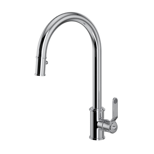 polished chrome kitchen faucet