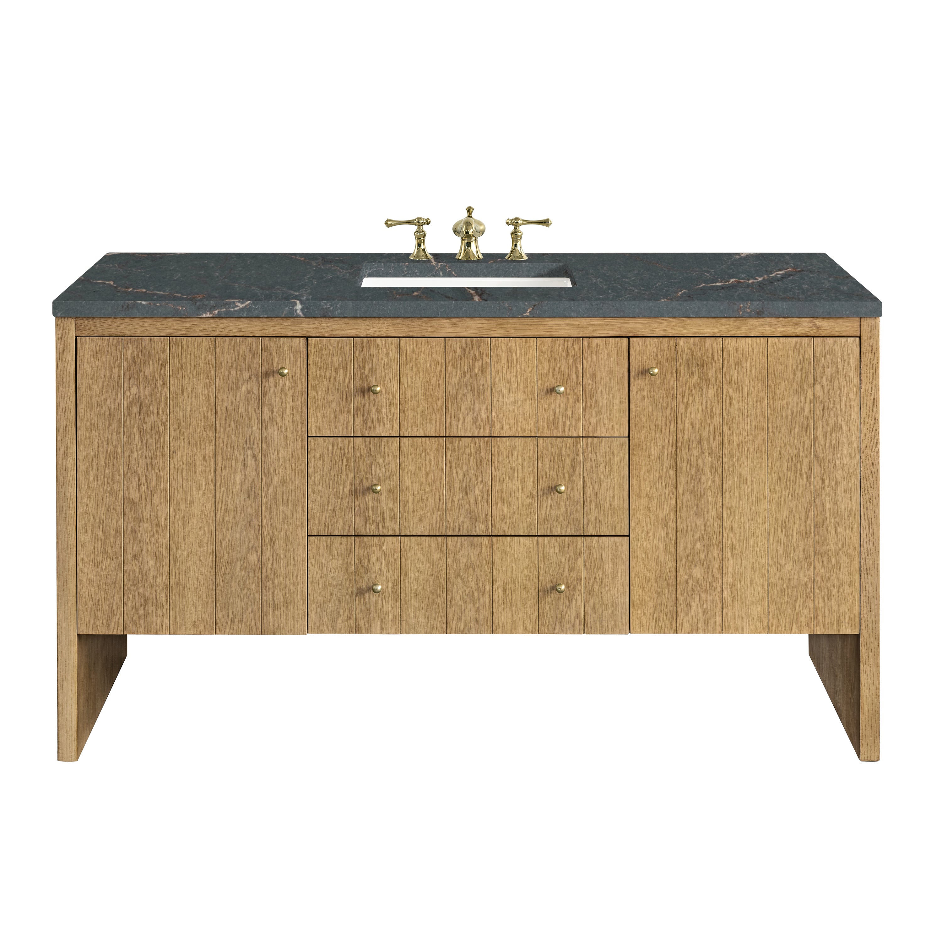 James Martin Vanities Hudson 60" Single Vanity - Light Natural Oak