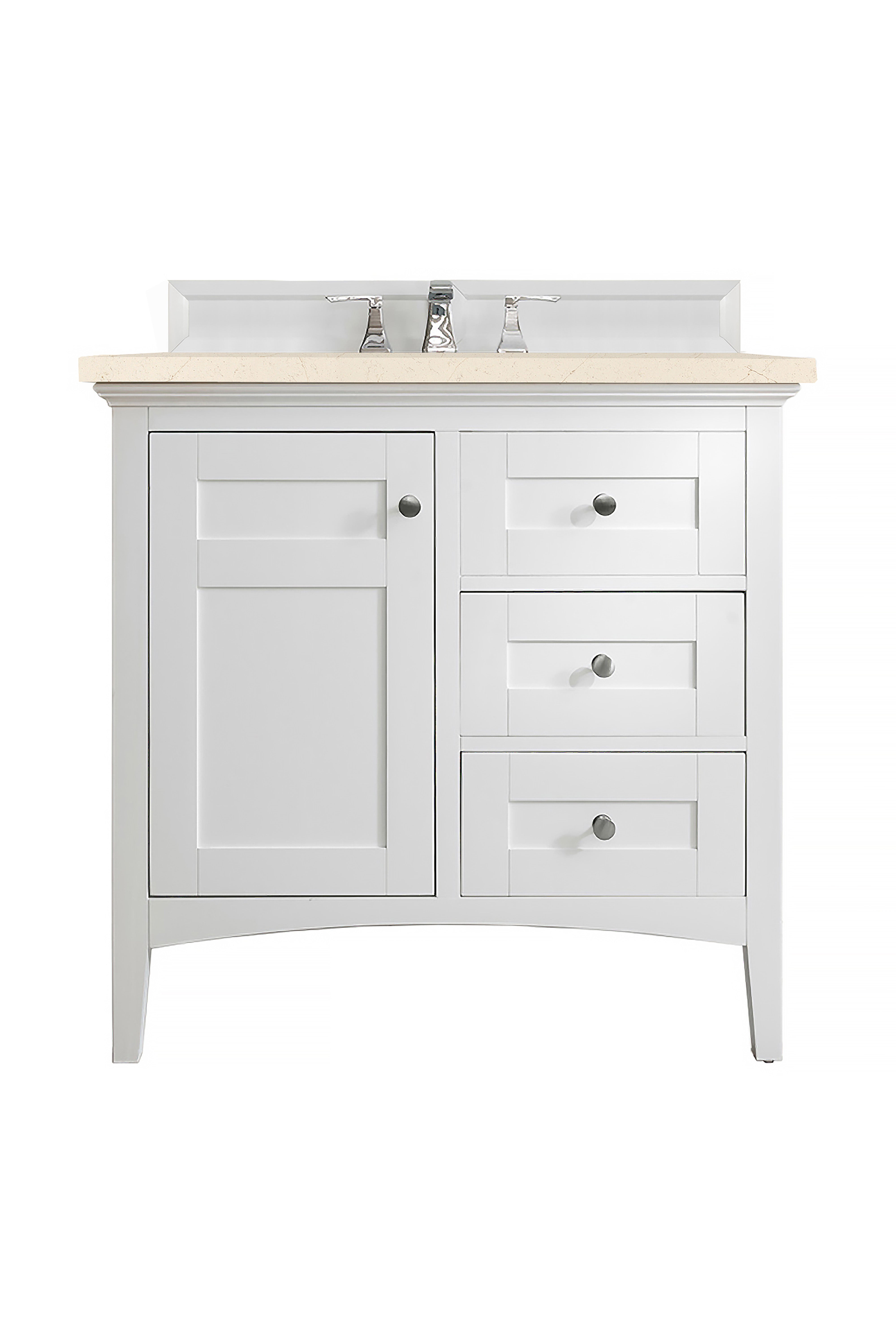 James Martin Vanities Palisades 36" Single Vanity - Bright White