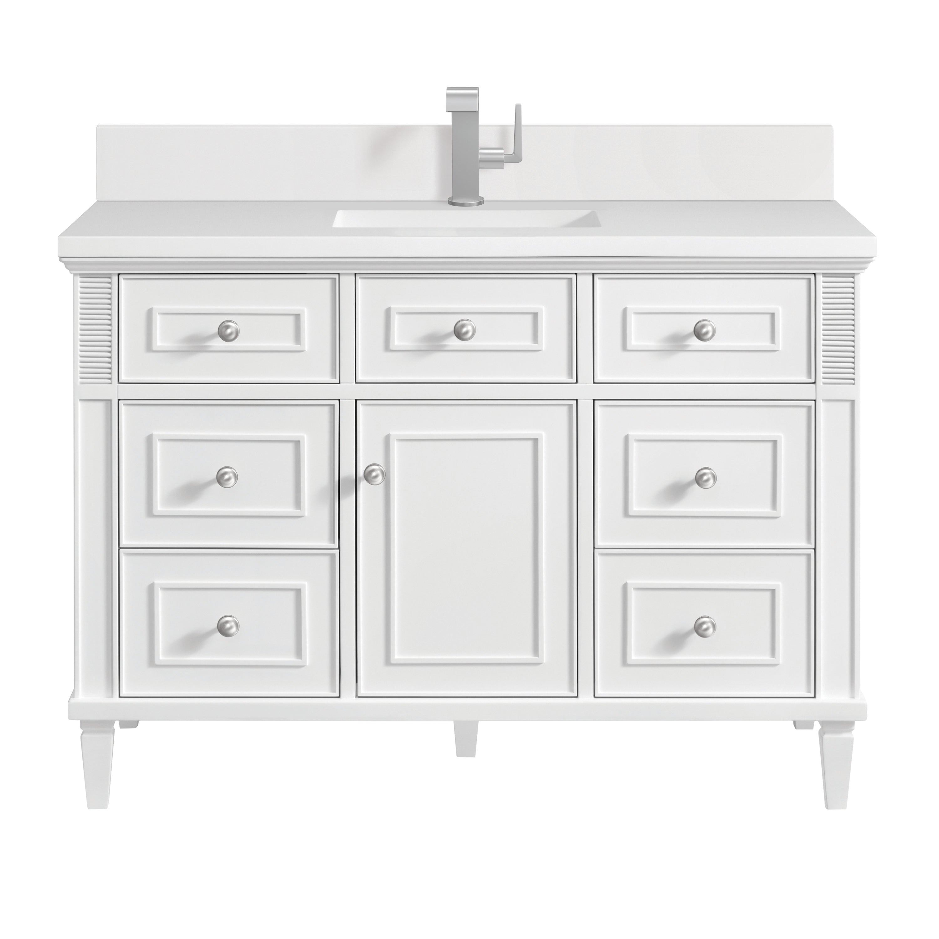 James Martin Vanities Lorelai 48" Single Vanity - Bright White