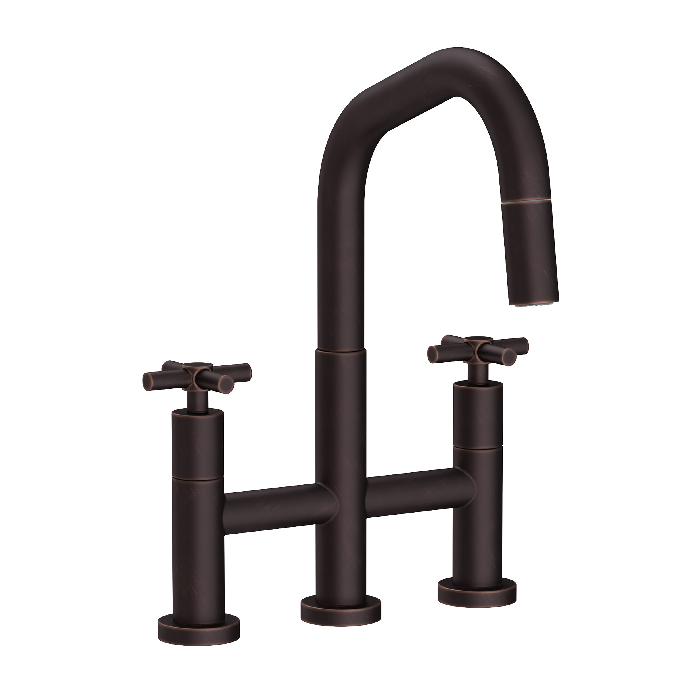 Newport Brass East Square Kitchen Bridge Pull-Down Faucet