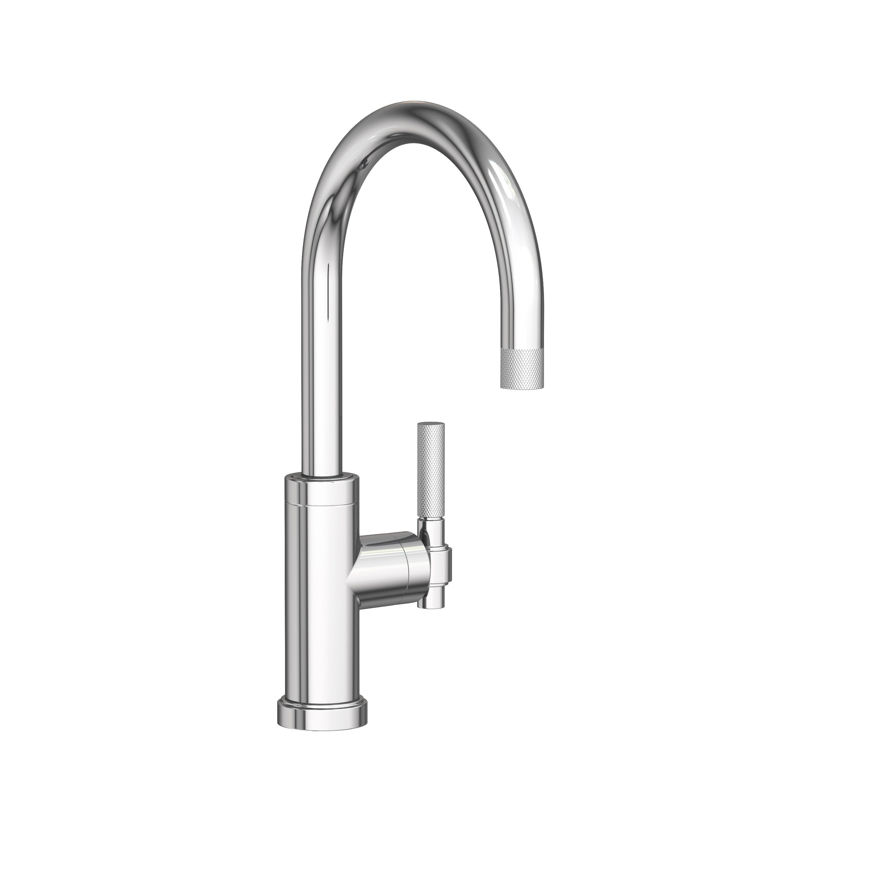 polished chrome kitchen faucet