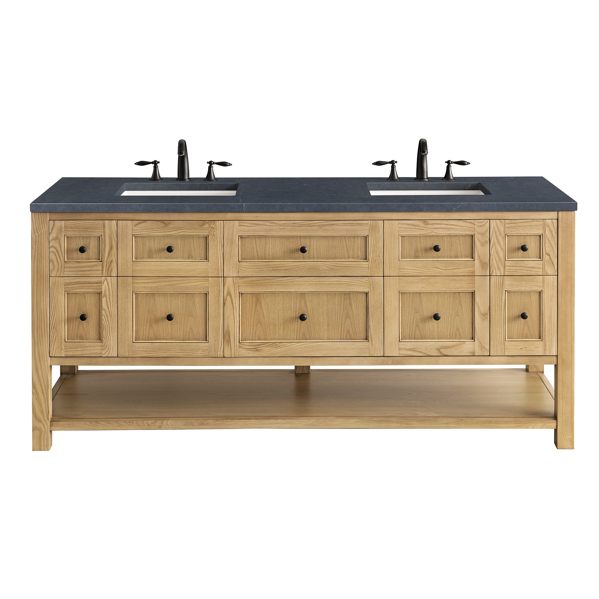 James Martin Vanities Breckenridge 72" Double Vanity - Light Natural Oak