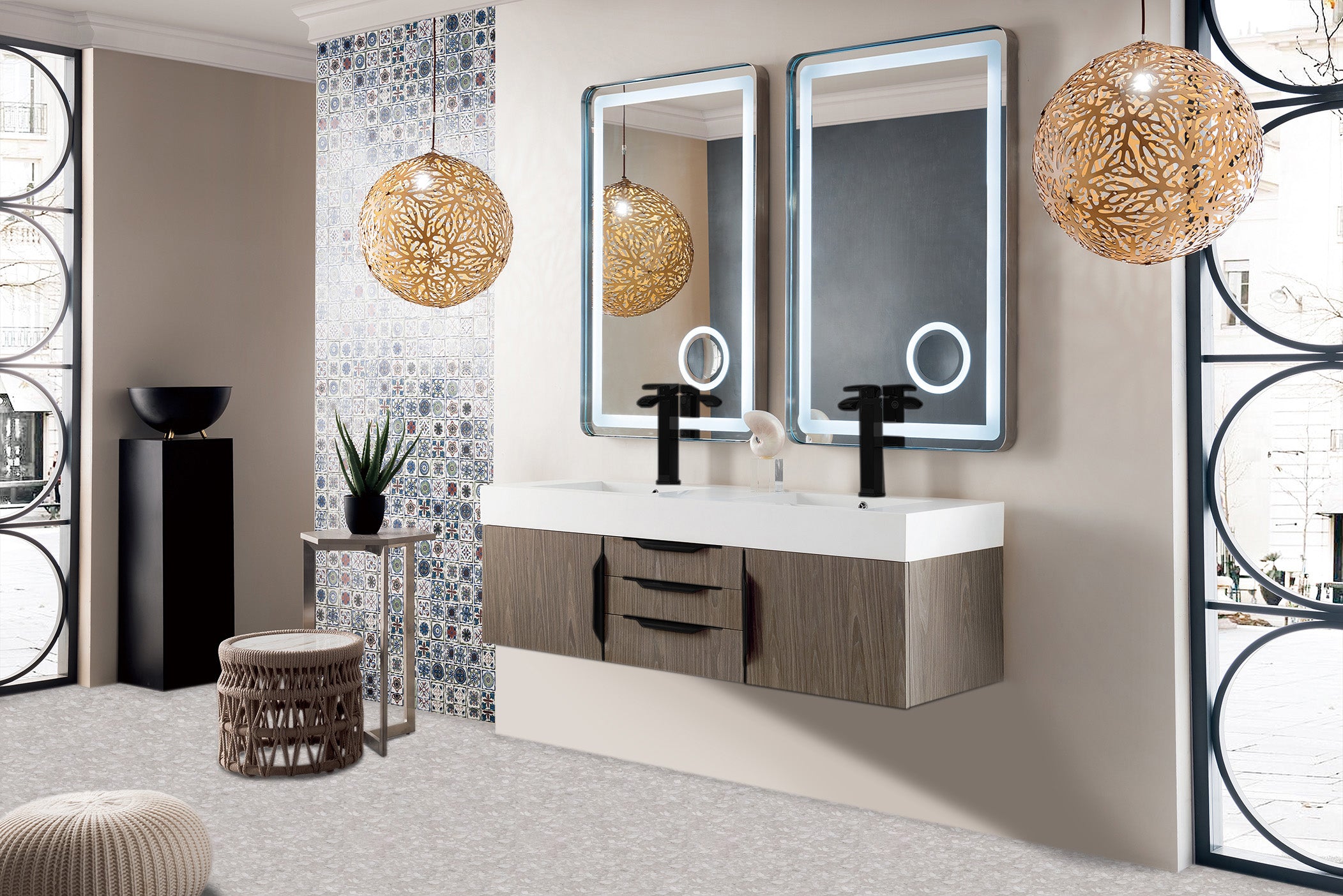 ash gray vanity