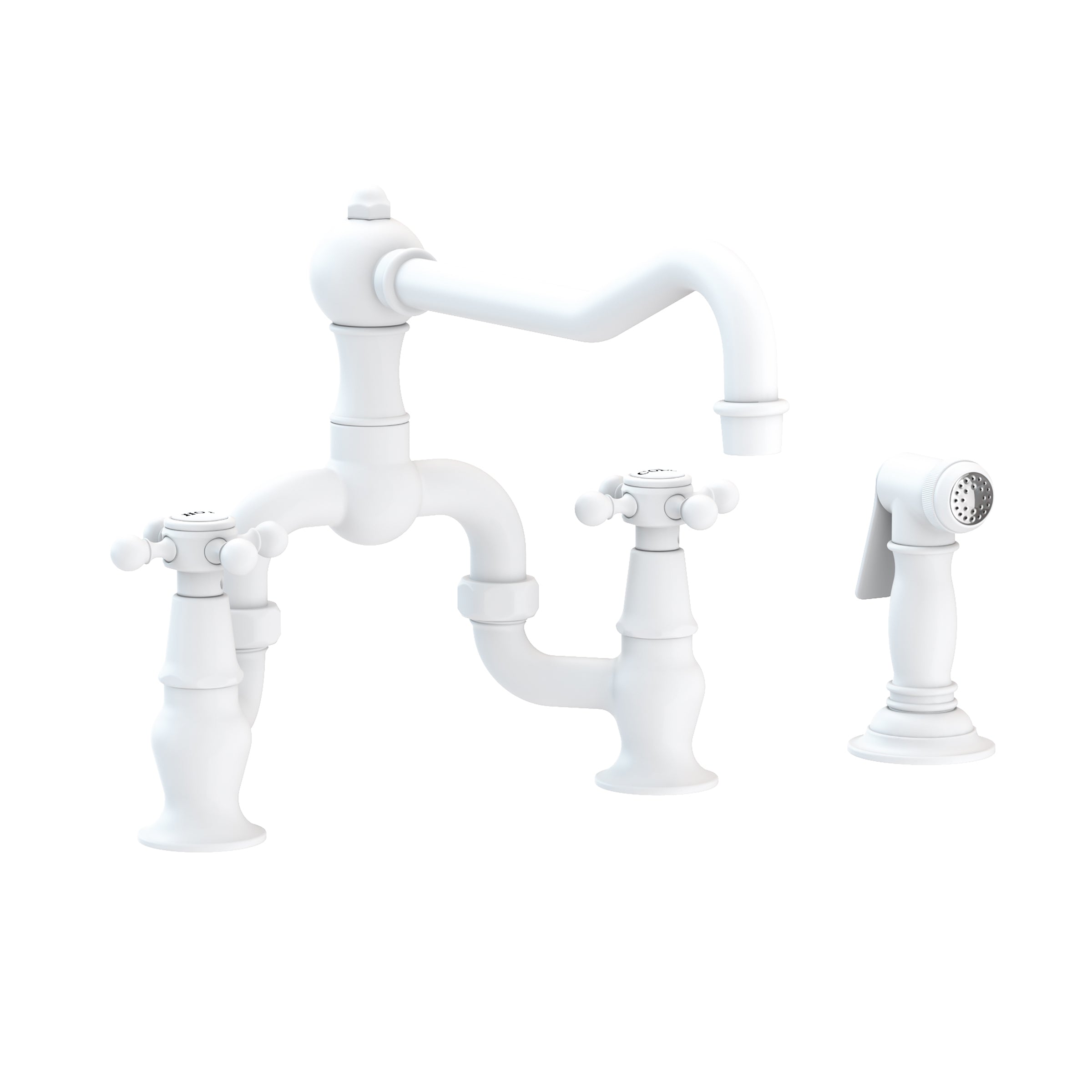 Newport Brass Chesterfield Kitchen Bridge Faucet with Side Spray