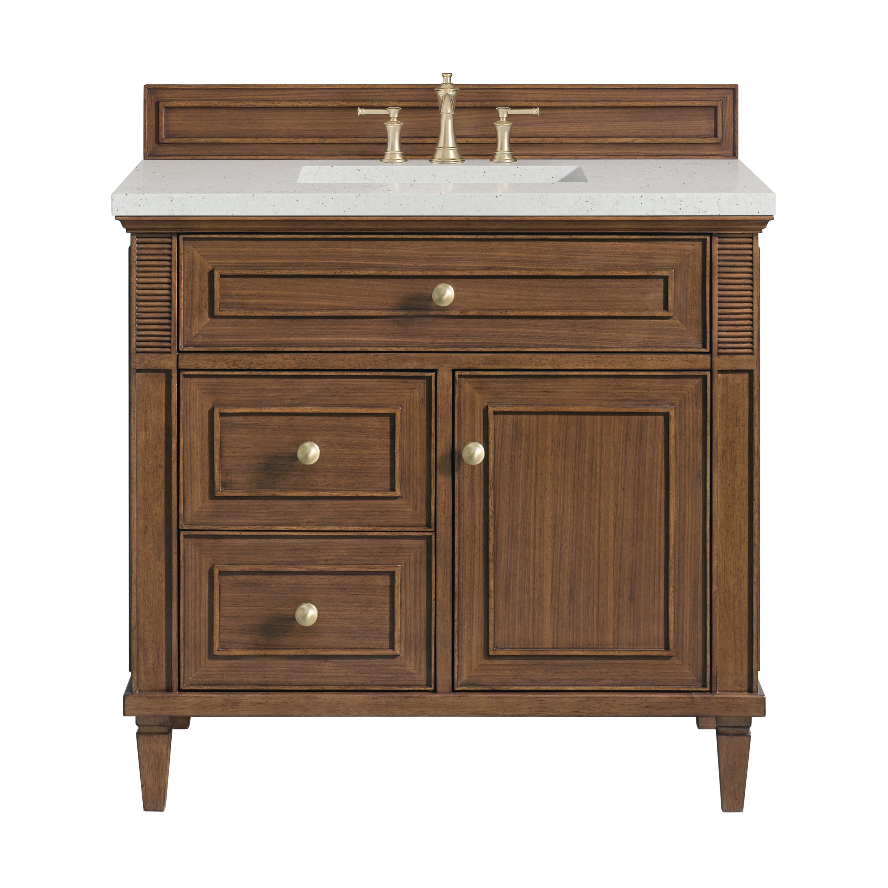 James Martin Vanities Lorelai 36" Single Vanity - Mid-Century Walnut