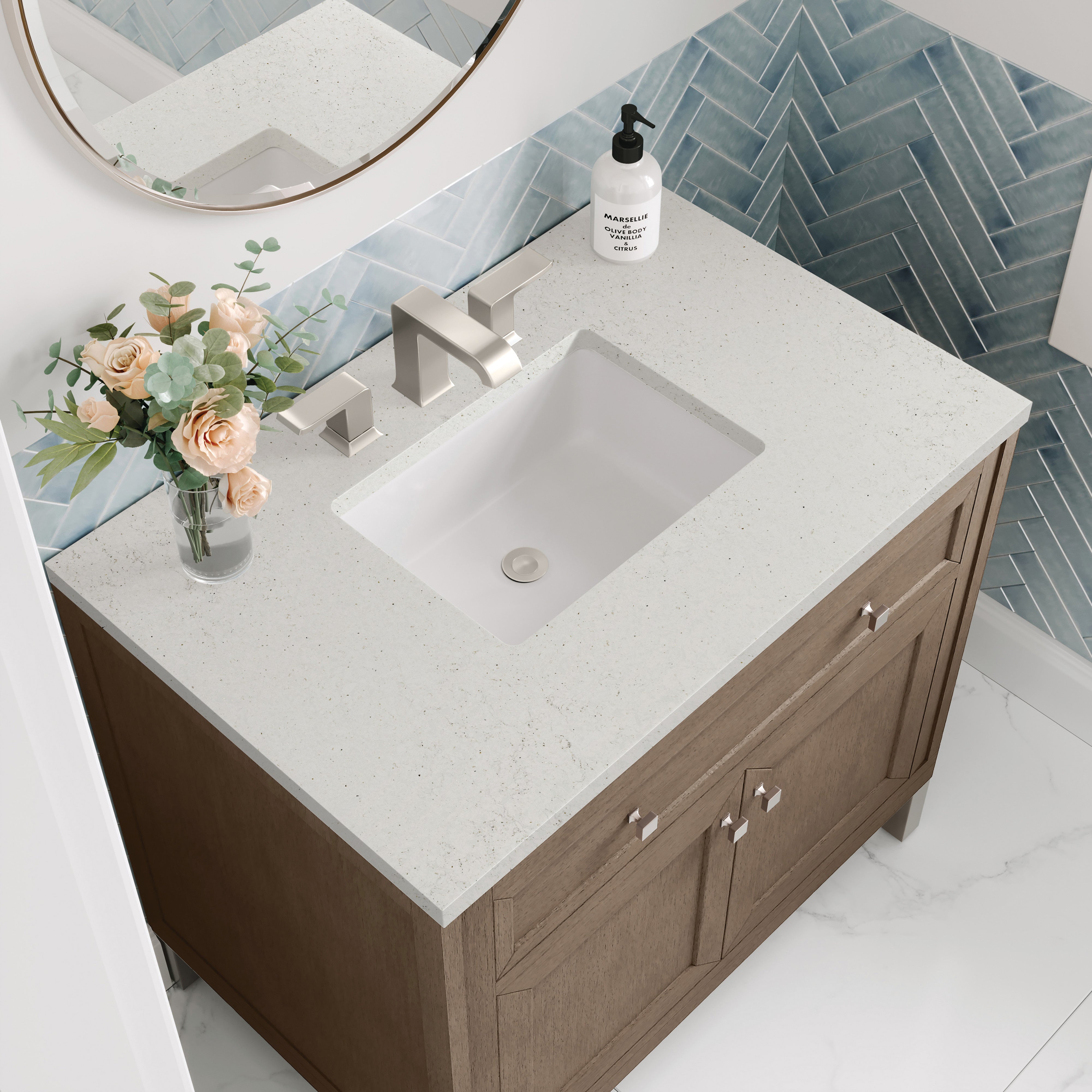 lime delight quartz top vanity
