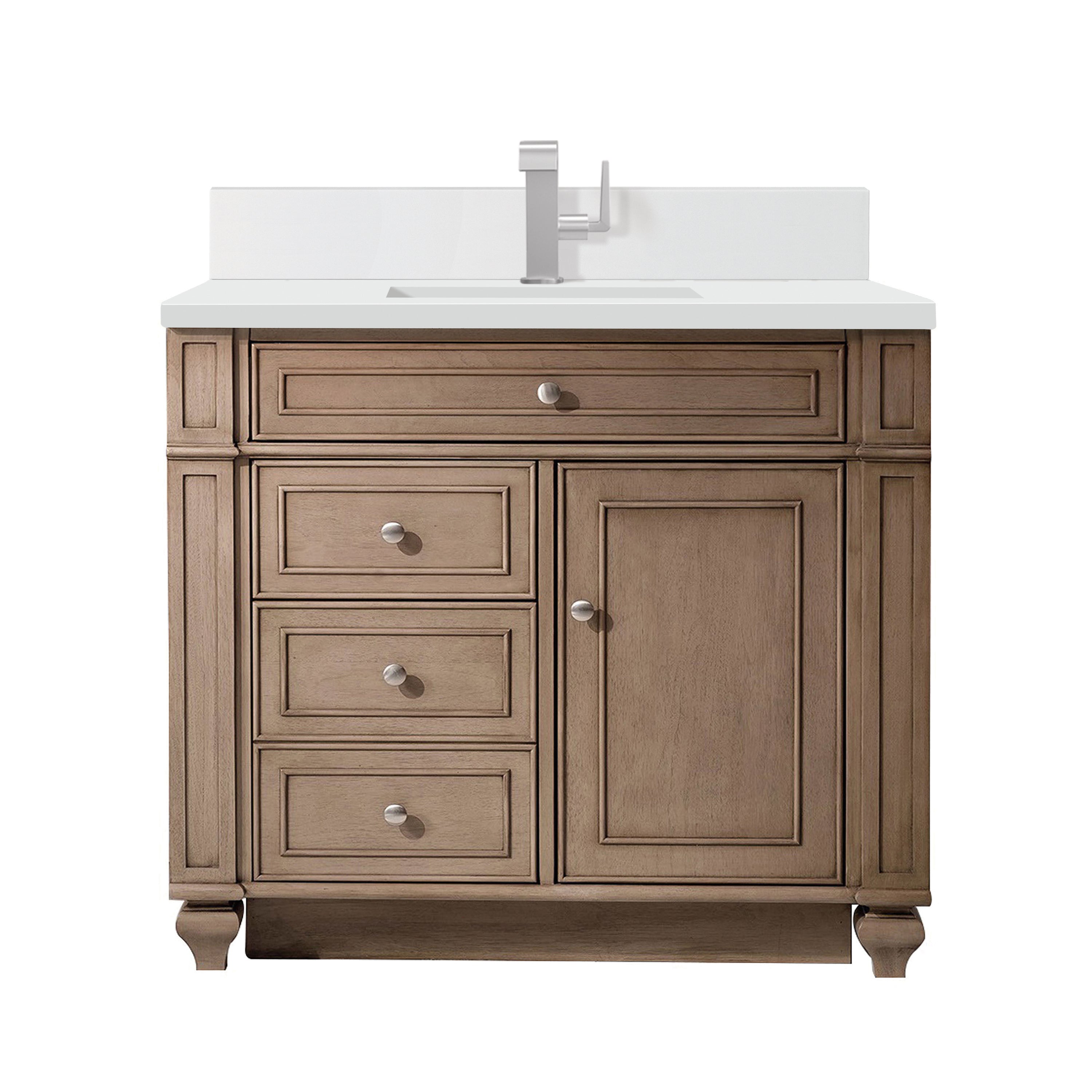 James Martin Vanities Bristol 36" Single Vanity - Whitewashed Walnut