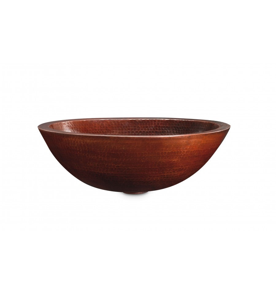 aged copper hammered sink