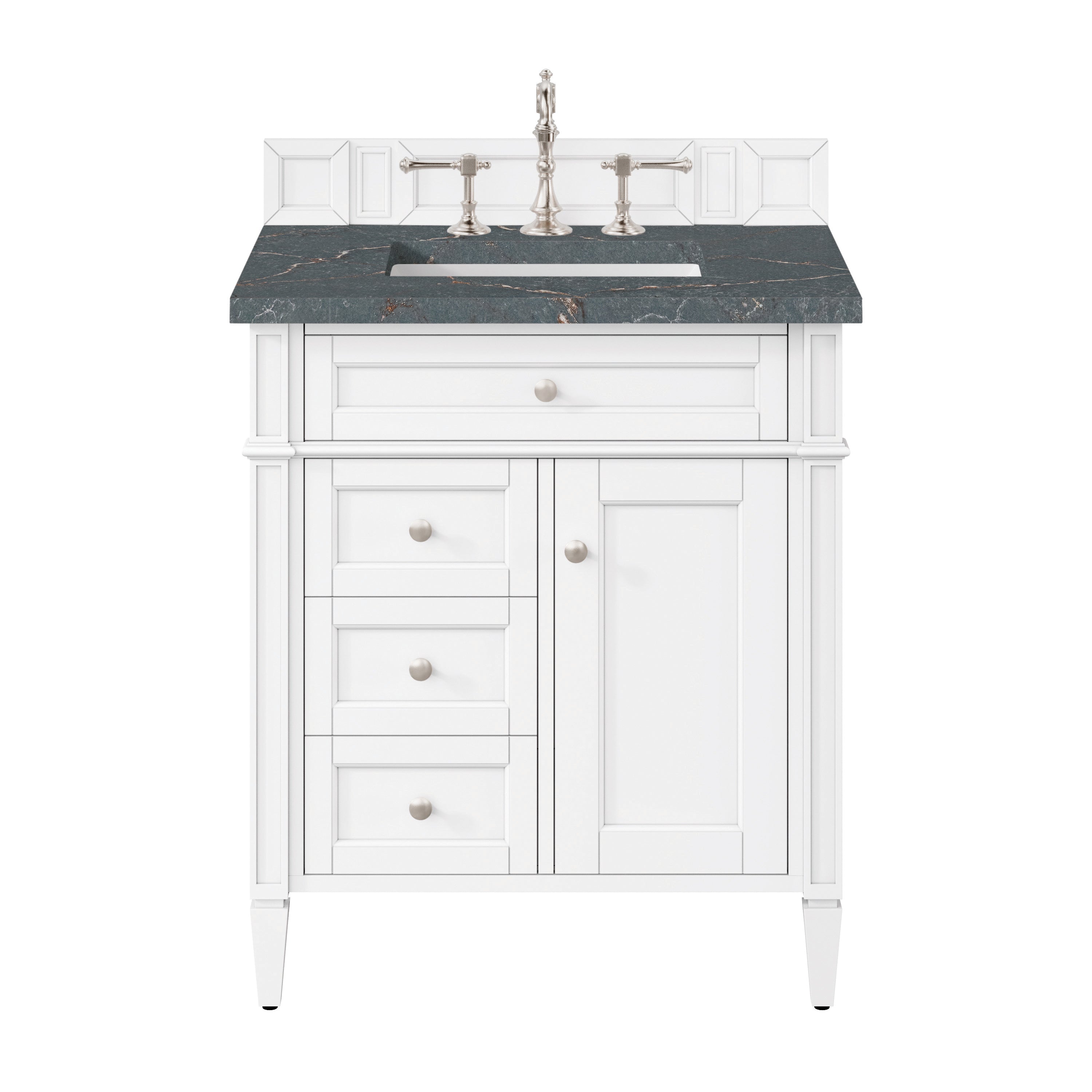 James Martin Vanities Brittany 30" Single Vanity - Bright White